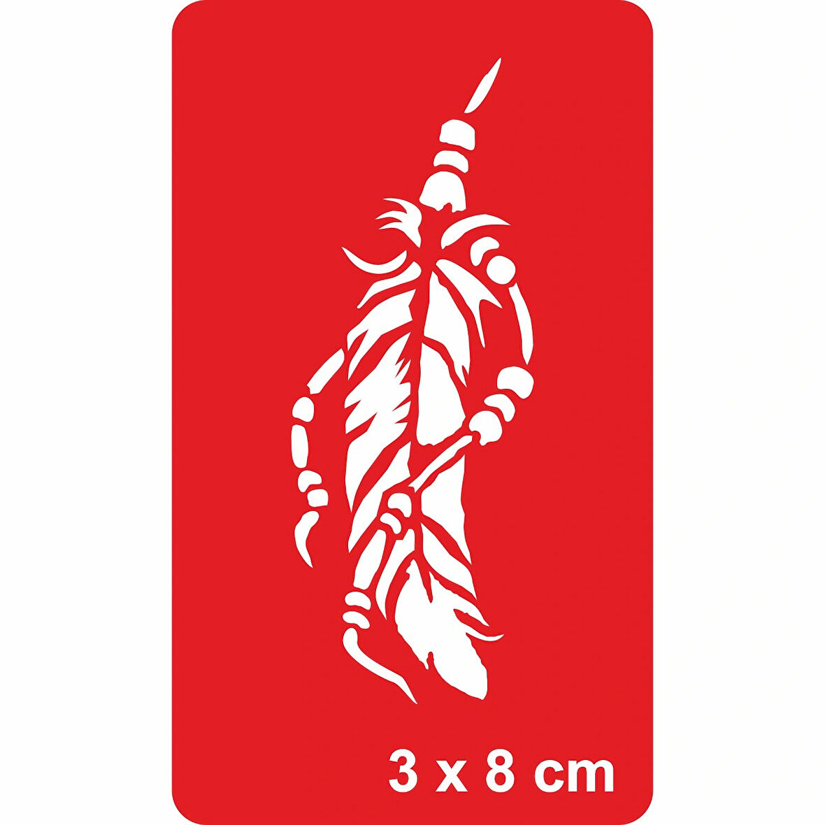 Boncuklu Kuş Tüyü Tattoo Geçici Dövme Şablonları Kına Kalıpları