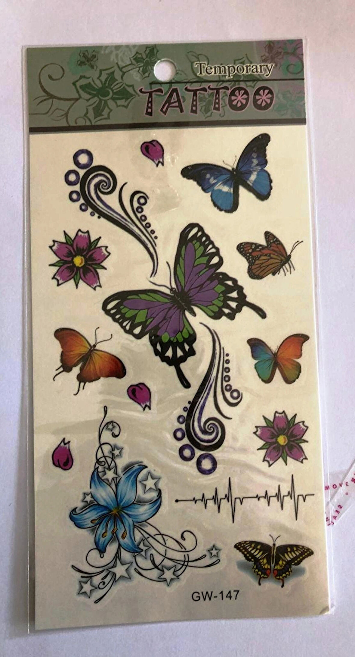 Minimal Kelebekler Yapıştırma Sticker Dövme Geçici Dövme Temporary Tattoos