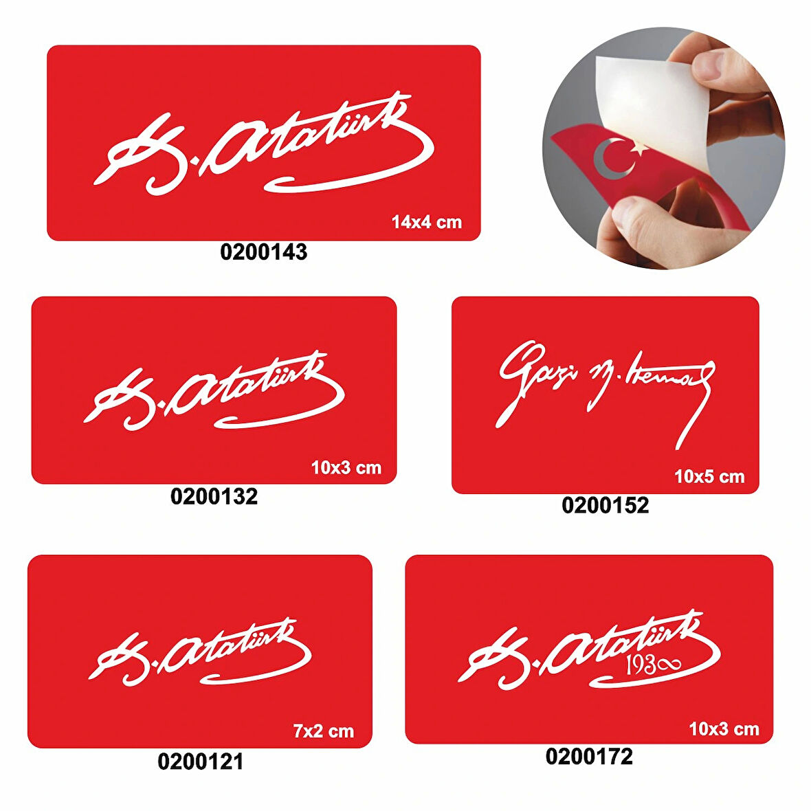 Atatürk 5'li Set Geçici Dövme Kına Şablonu