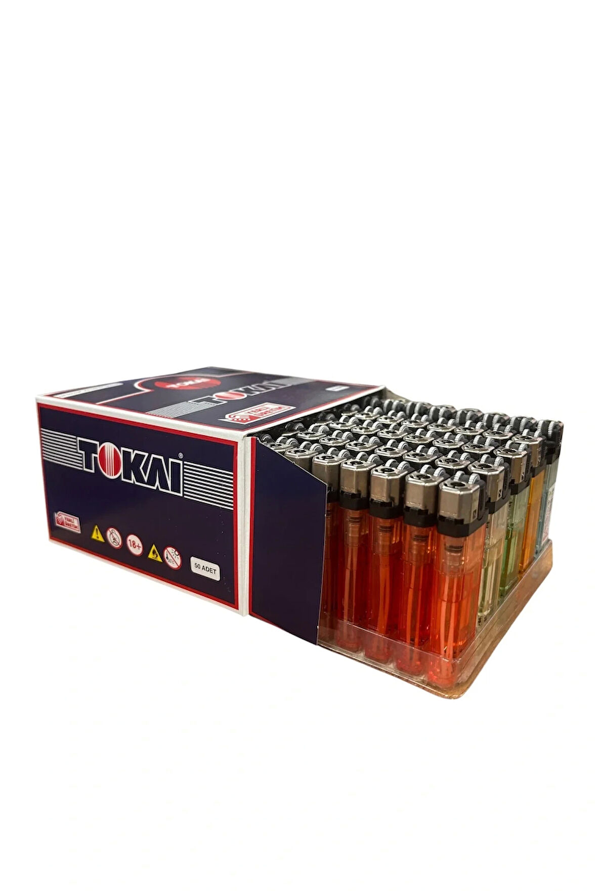 Tokaı Karışık Renkli Taşlı Çakmak 50 Adet