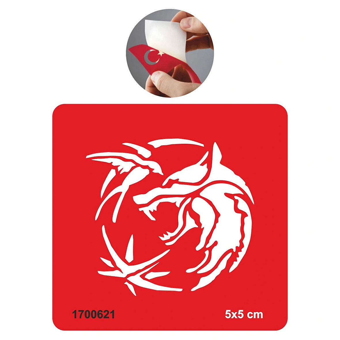 Tribal Kurt  Tattoo Geçici Dövme Şablonları Kına Kalıpları