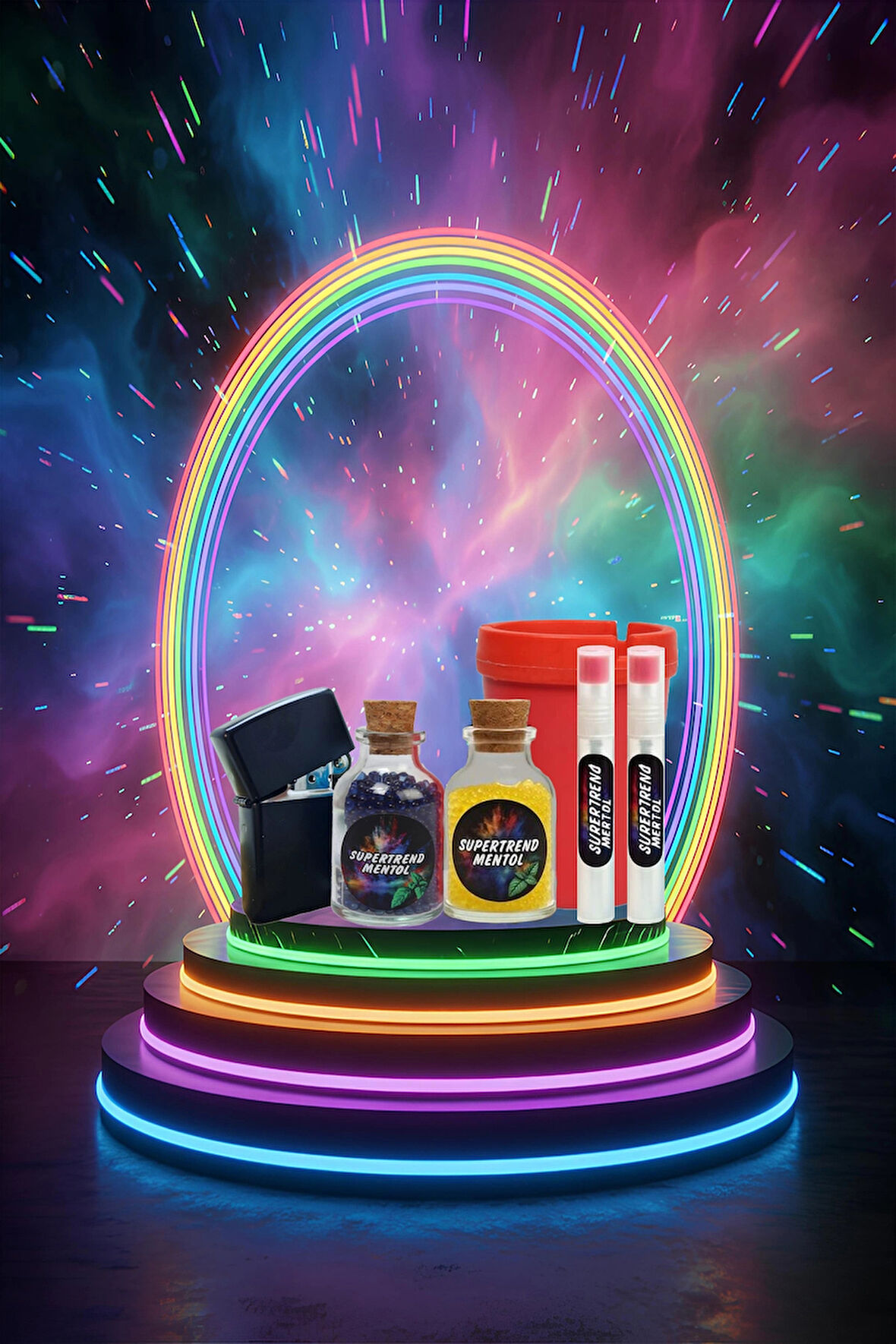 Mentol Topu 2000 Adet Lacivert ve Limon Mentol 1 Adet Apliaktör, Zippo Çakmak Hediye