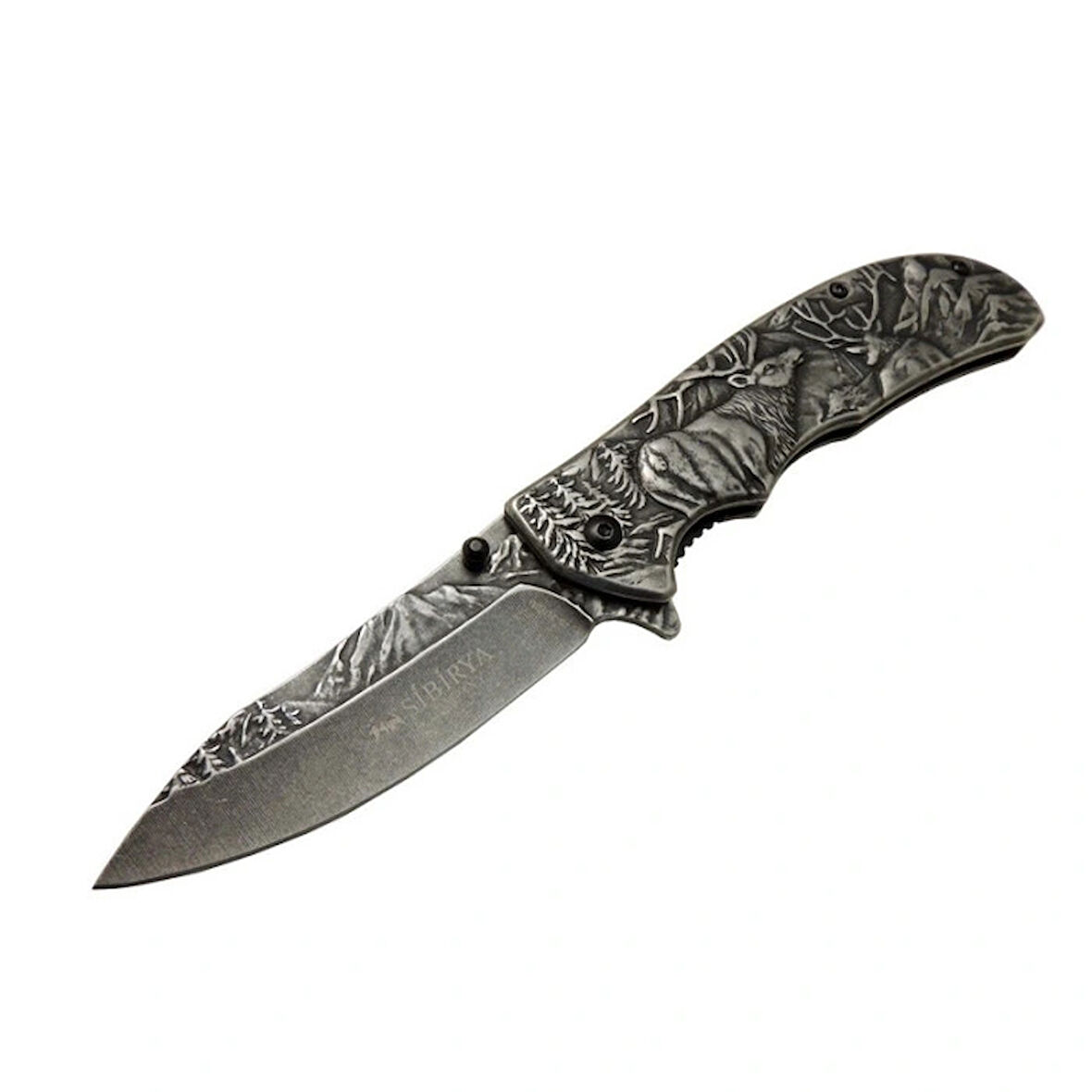 Sibirya Geyikli  Çakı Eskitme