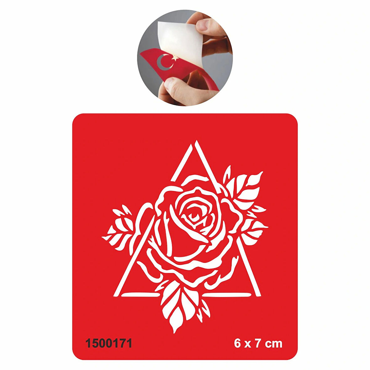 Doğada Valknut Gül Tattoo Geçici Dövme Şablonları Kına Kalıpları