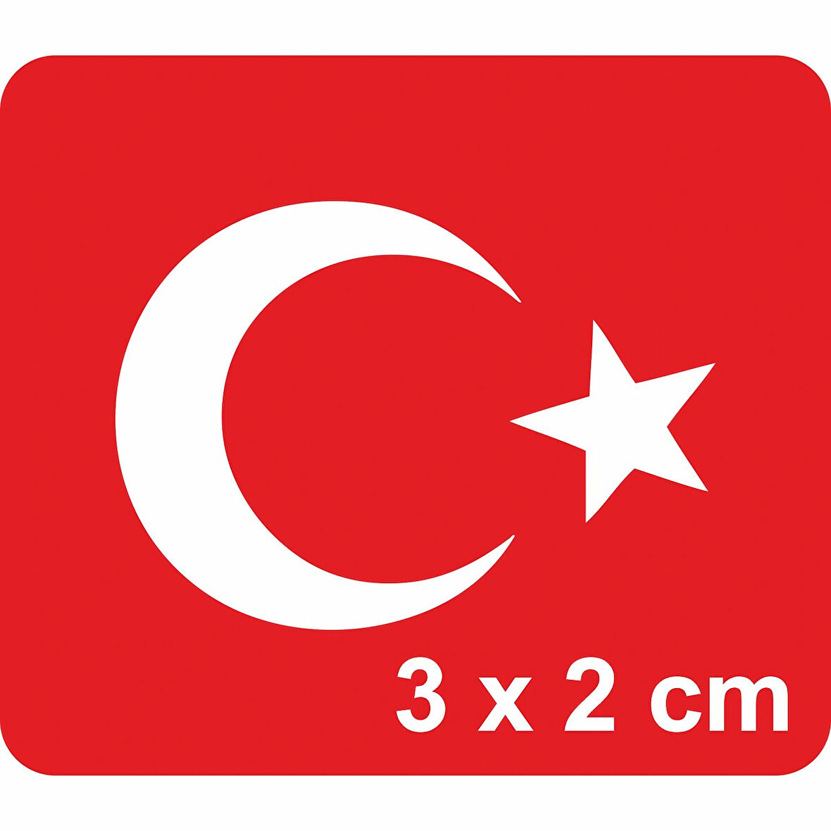 Ay Yıldız-3 Türk Bayrağı  Tattoo Geçici Dövme Şablonları Kına Kalıpları