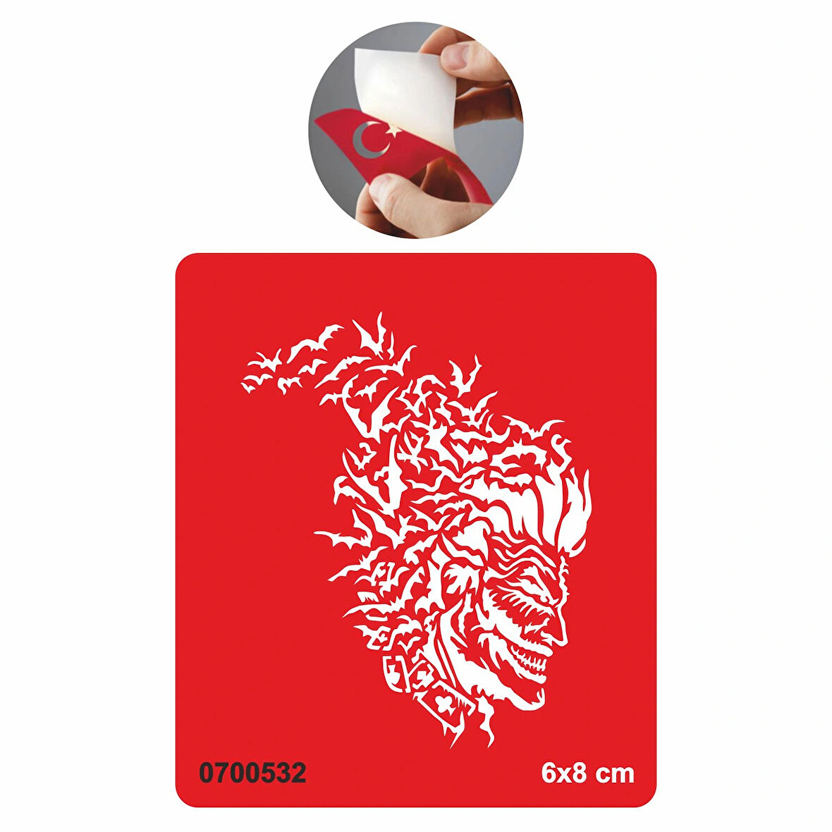 Joker'in Son Gülüşü Tattoo Geçici Dövme Şablonları Kına Kalıpları