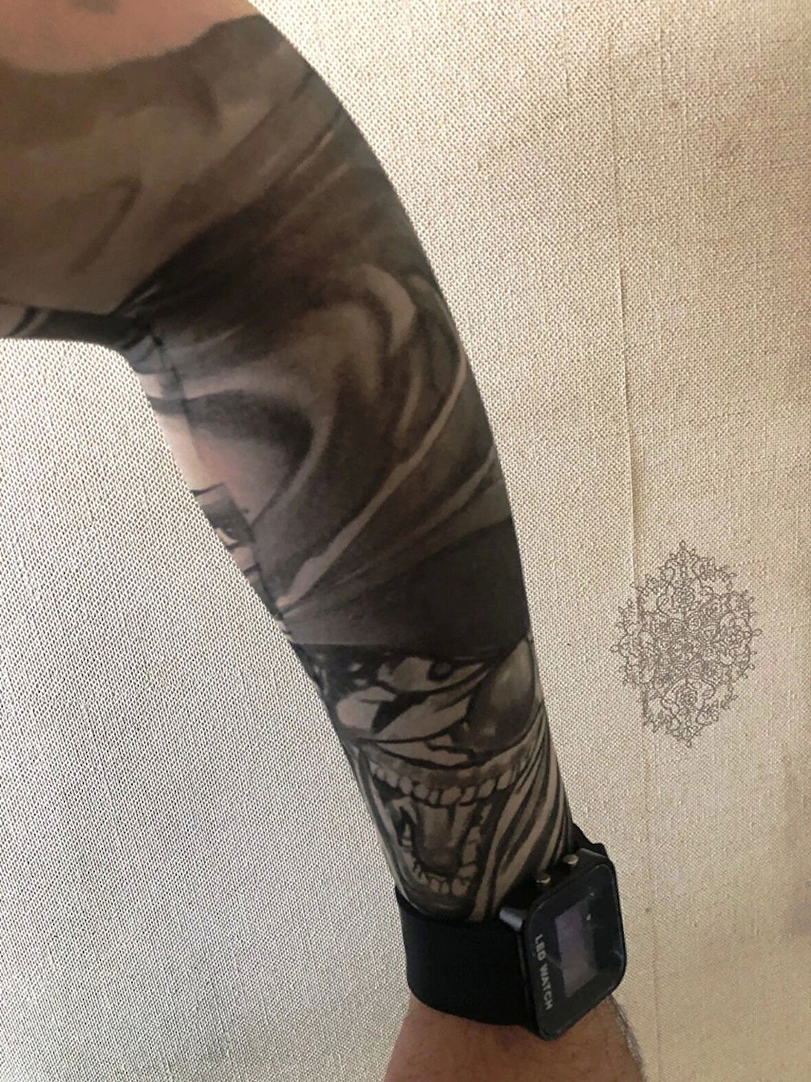 Çift Kol Giyilebilir Dövme Göz Desenler Tattoo Sleeve