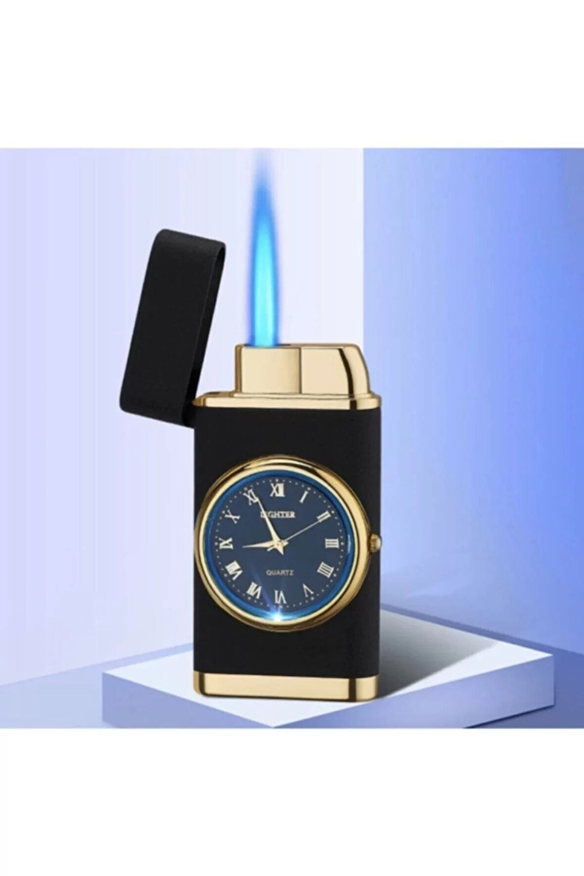 Çakmak Saatli Turbo Işıklı Çakmak