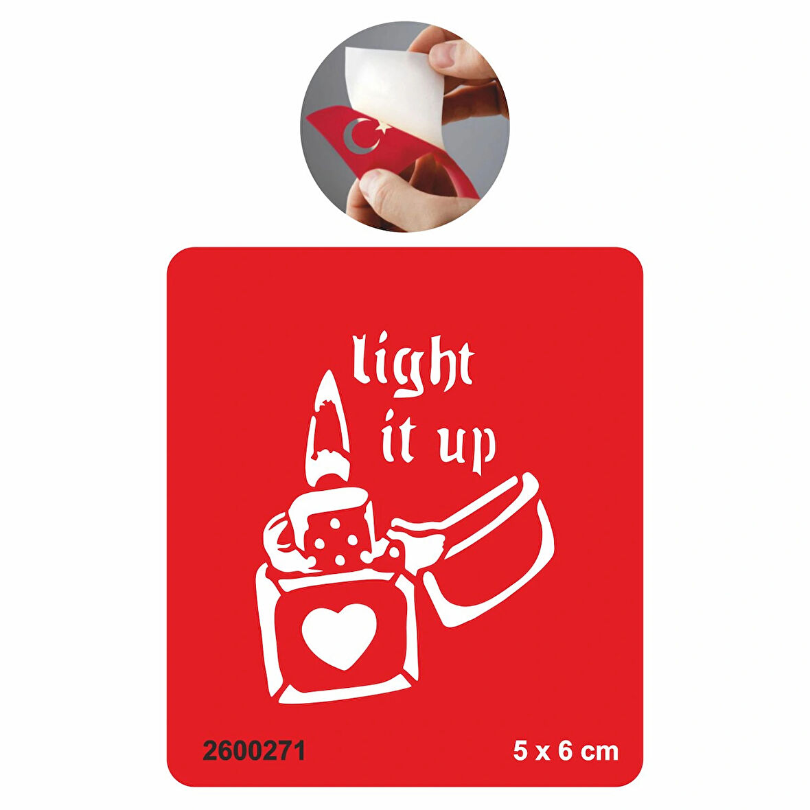 Işığımla Aydınlan Çakmak Ateş  Tattoo Geçici Dövme Şablonları Kına Kalıpları