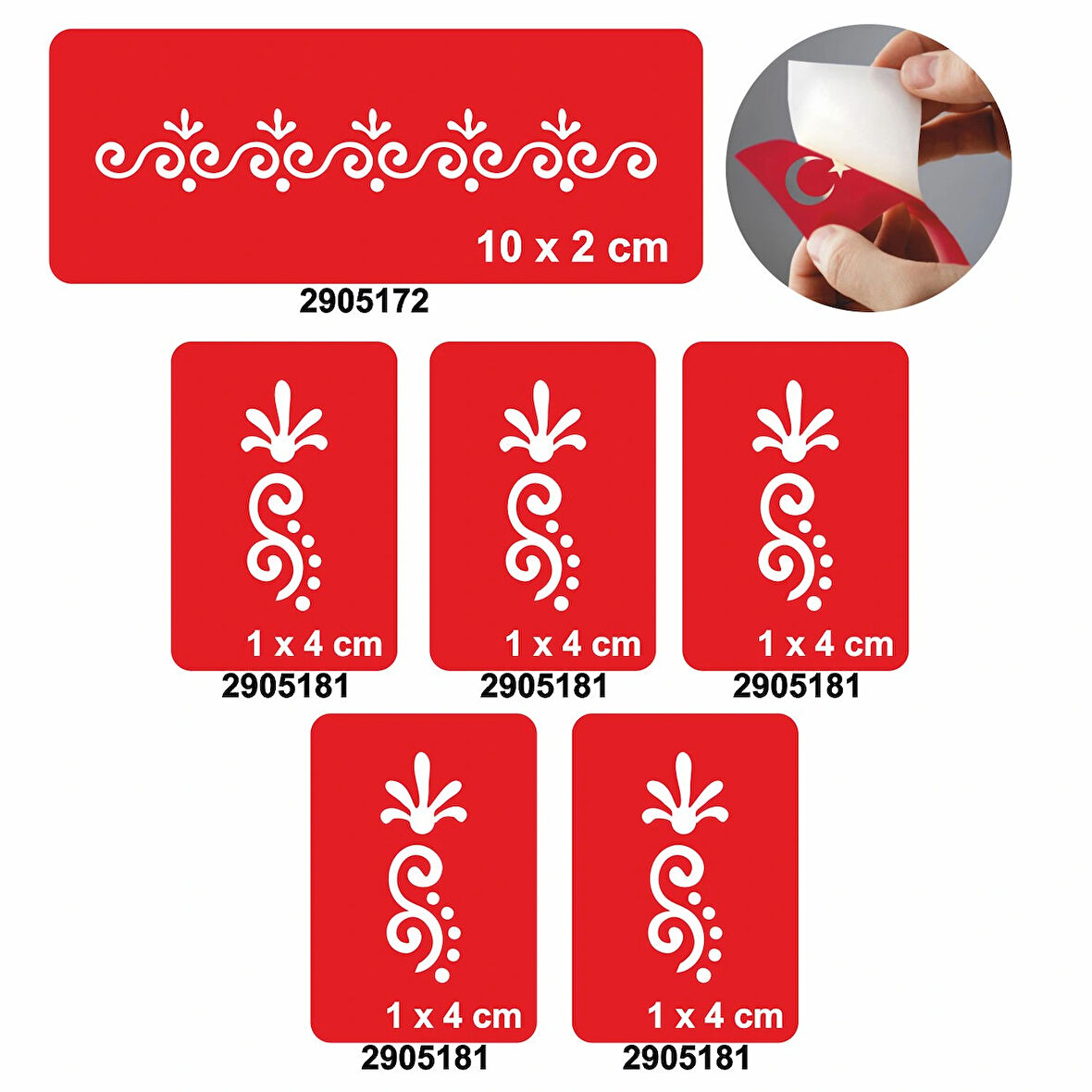 Minik Dallar 5'li Set Geçici Dövme Kına Şablonu