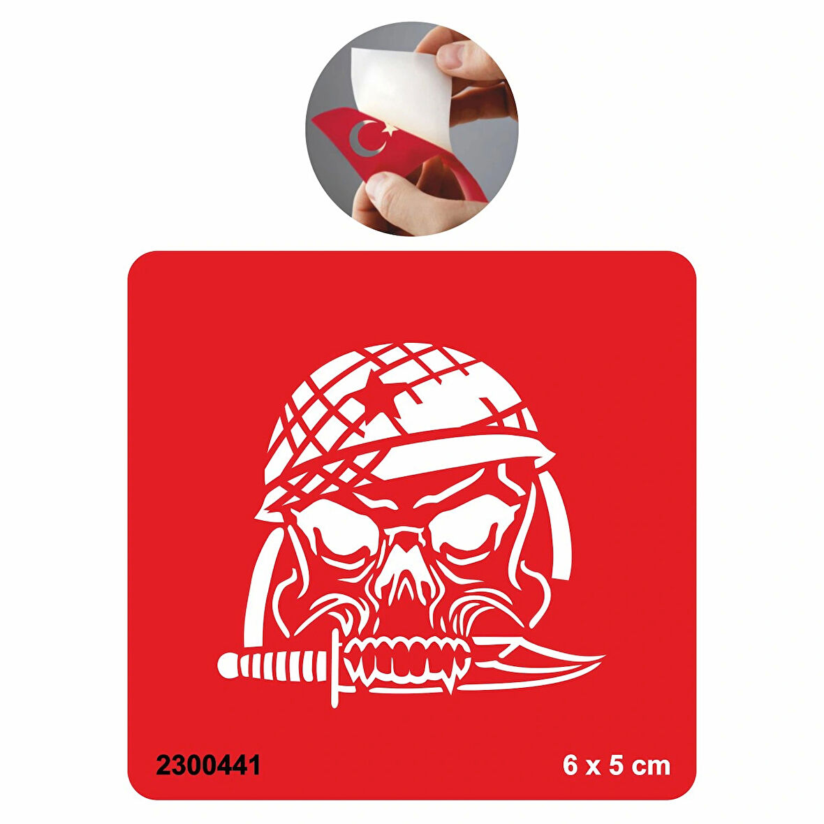 Komando Kuru kafa Tattoo Geçici Dövme Şablonları Kına Kalıpları