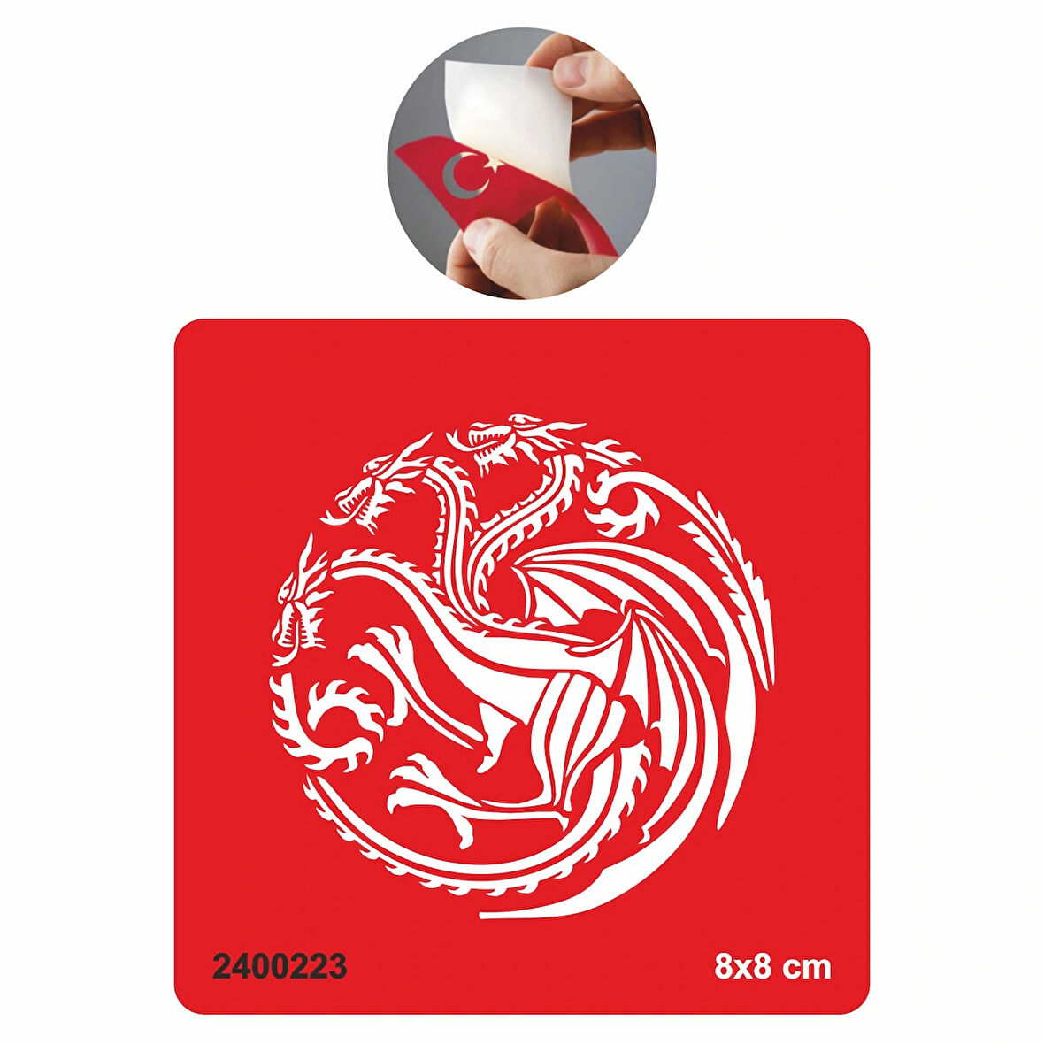 Üç Başlı Ejderha Tattoo Geçici Dövme Şablonları Kına Kalıpları