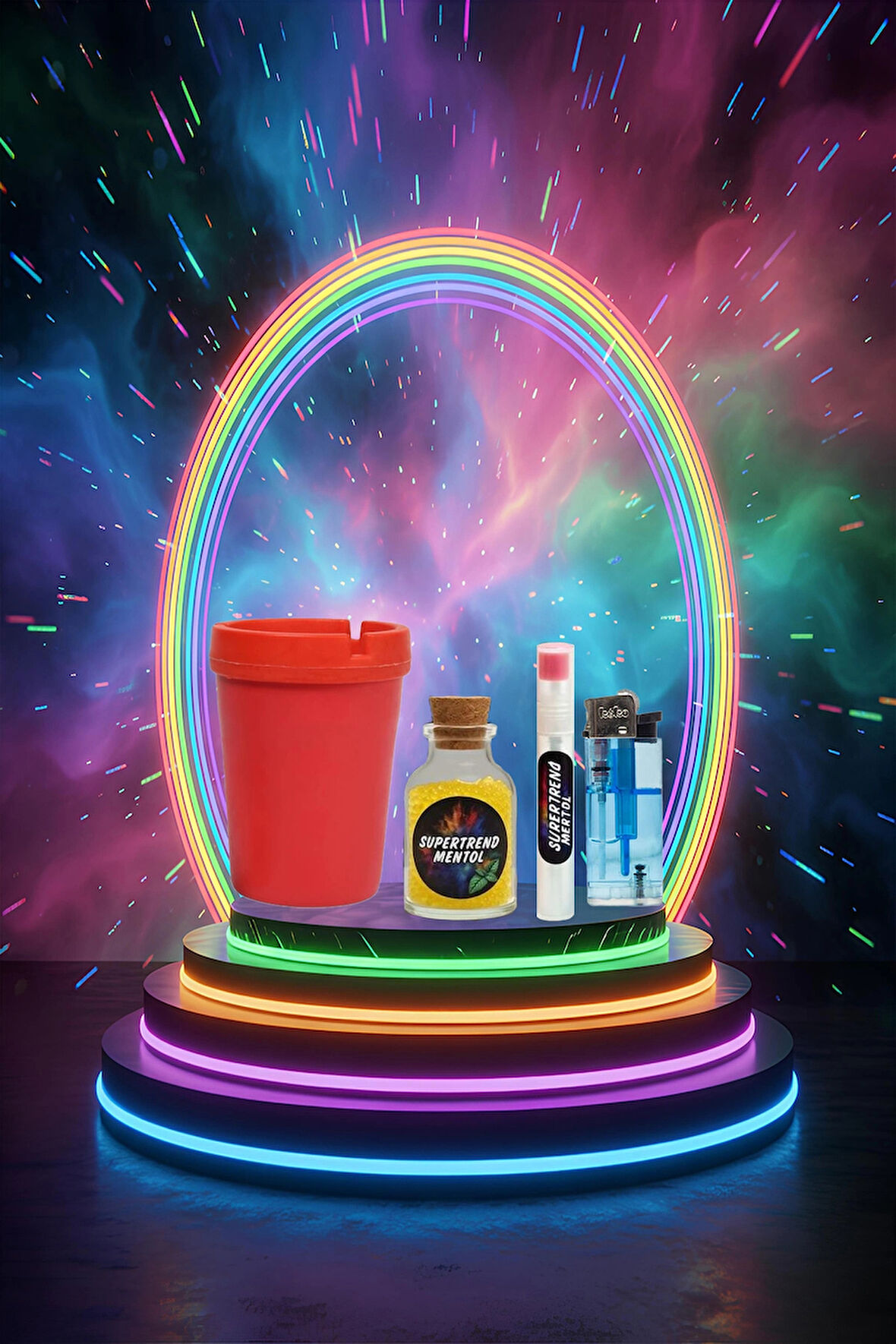 Mentol Topu 1000 Adet Limon Mentol 1 Adet Apliaktör, Çakmak ve Küllük Hediye