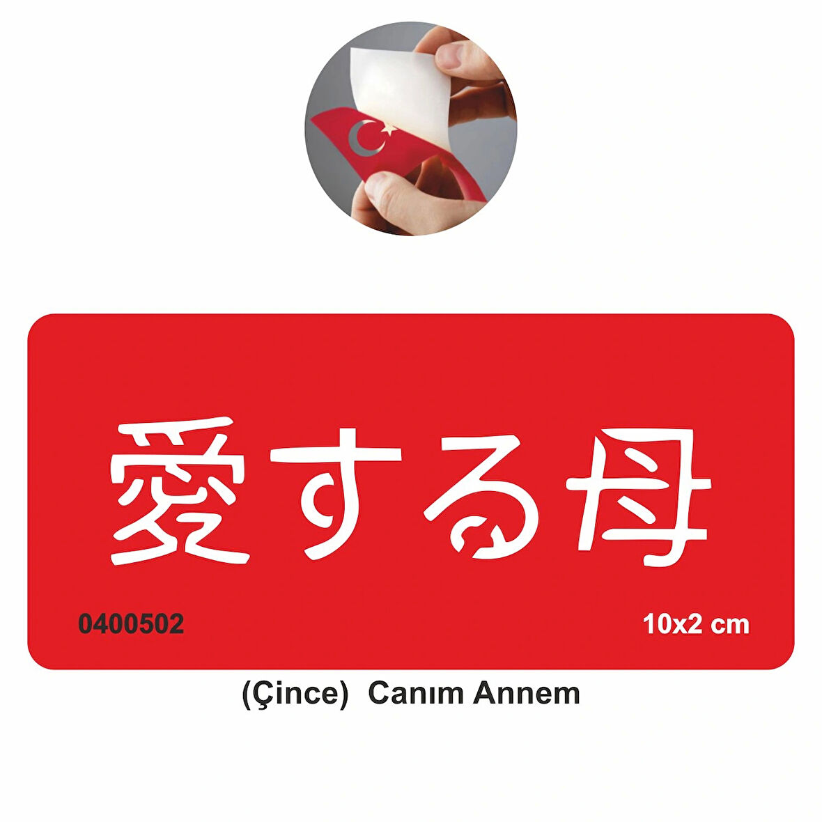 Canım Annem Çince Tattoo Geçici Dövme Şablonları Kına Kalıpları