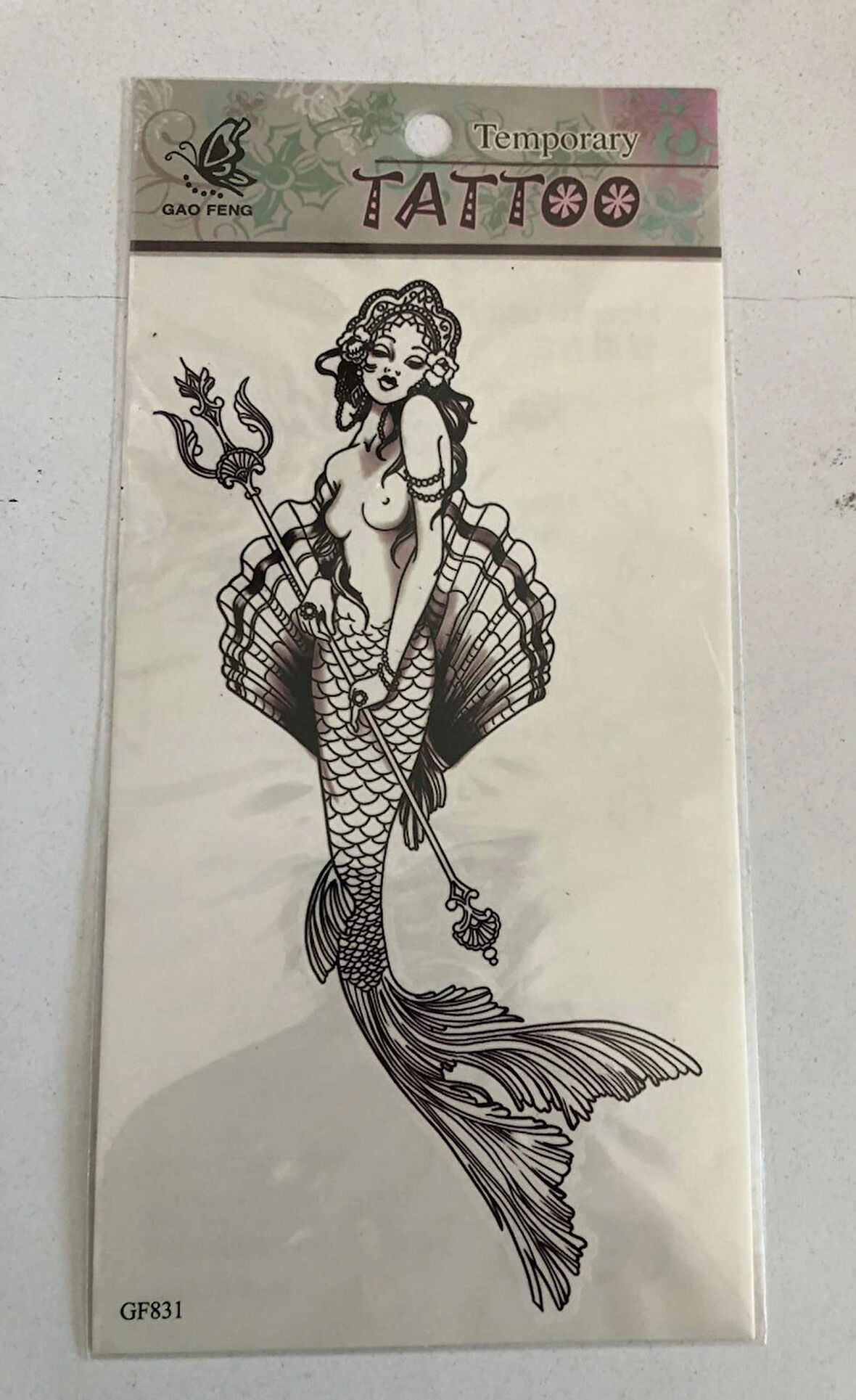 Deniz Kızı Yapıştırma Sticker Dövme Geçici Dövme Temporary Tattoos