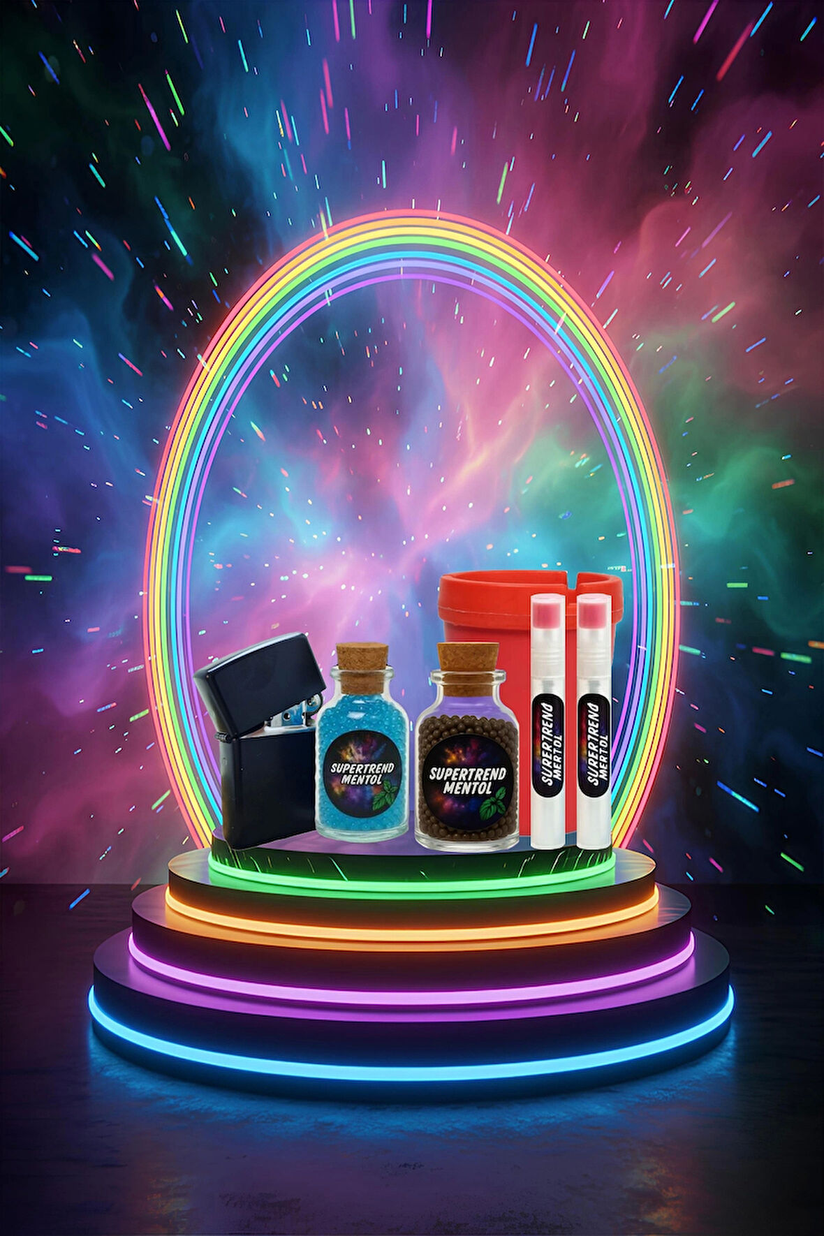 Mentol Topu 2000 Adet Mavi ve Böğürtlen Mentol 1 Adet Apliaktör, Zippo Çakmak Hediye