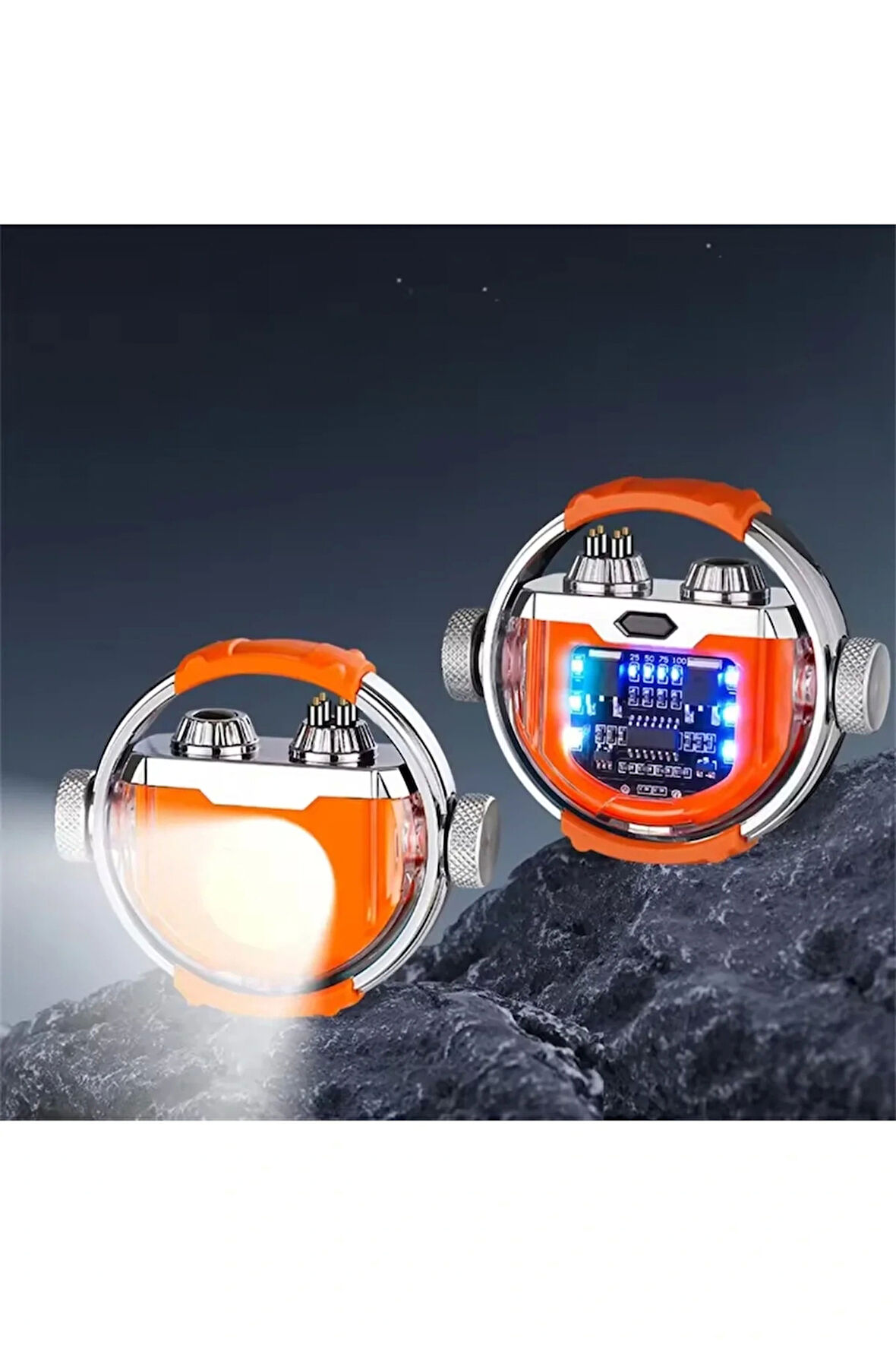 Usb Elektrikli Şarj Edilebilir Plazma Döner Aydınlatmalı Çakmak