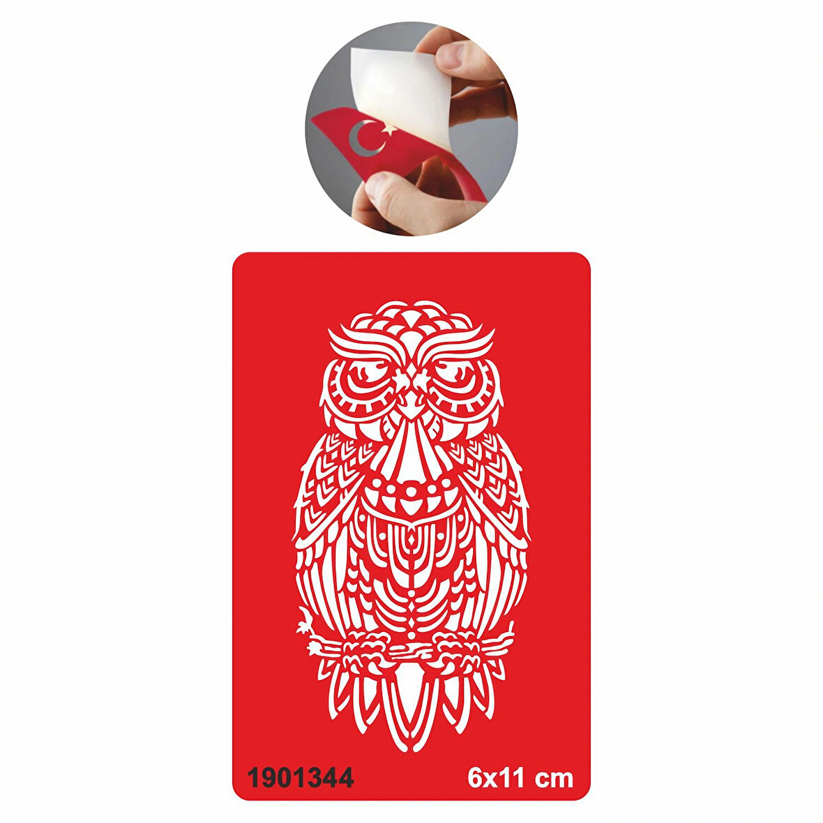 Büyük Baykuş Tattoo Geçici Dövme Şablonları Kına Kalıpları