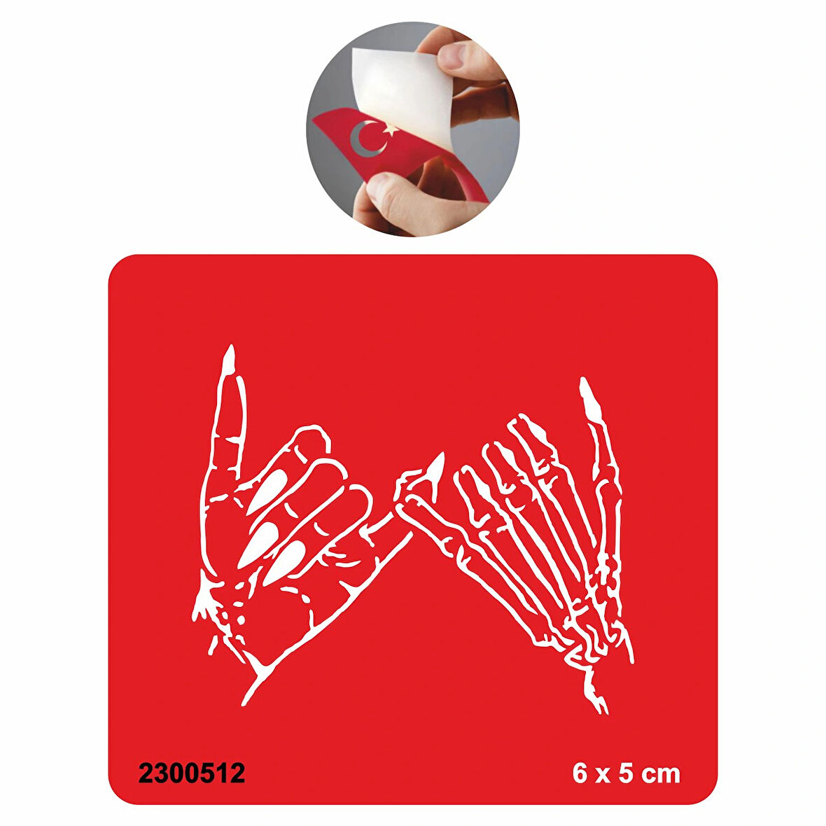 Lades iskelet elleri Tattoo Geçici Dövme Şablonları Kına Kalıpları