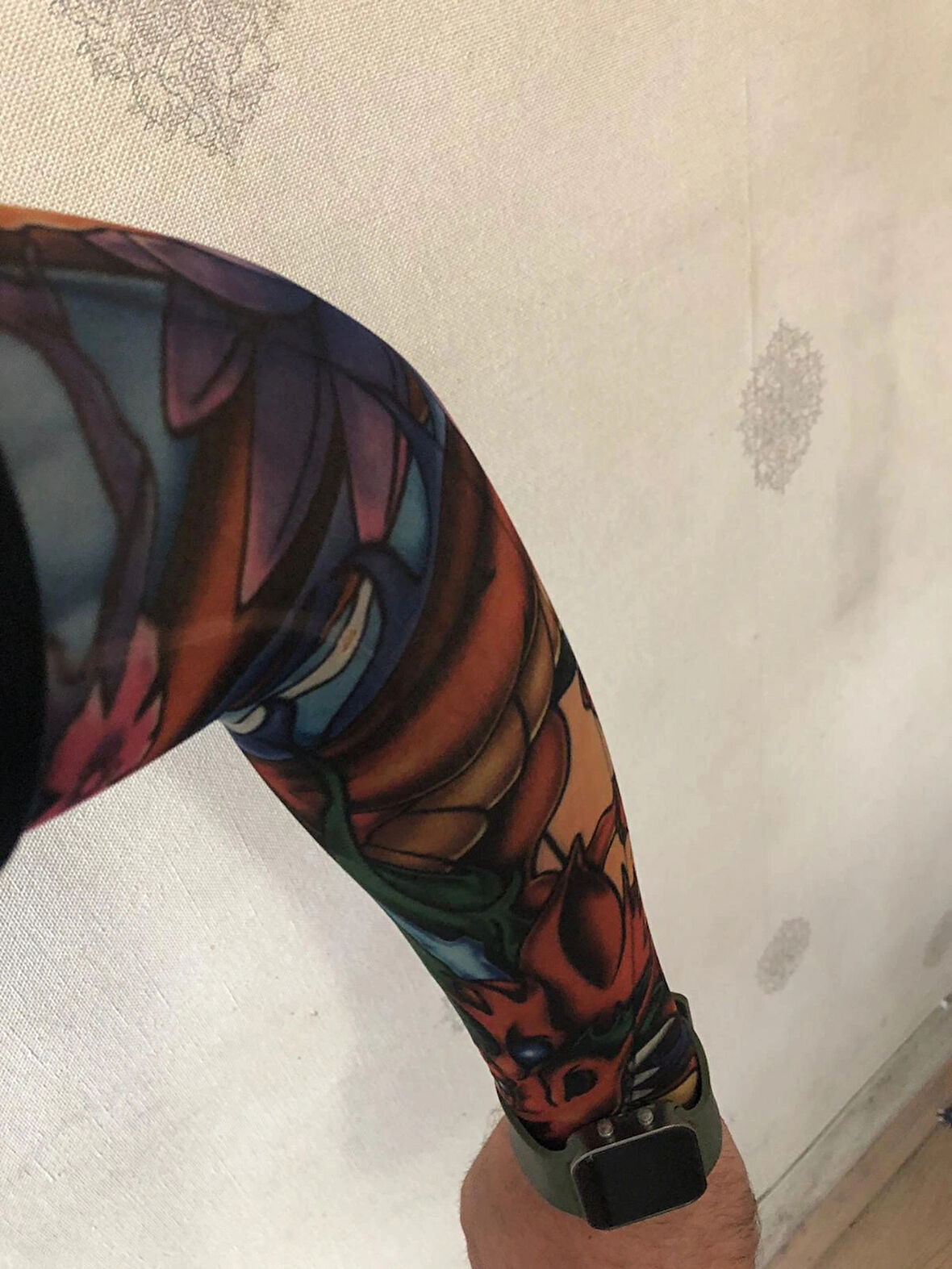 Giyilebilir Dövme Ejderha Dövmesi Çift Kol