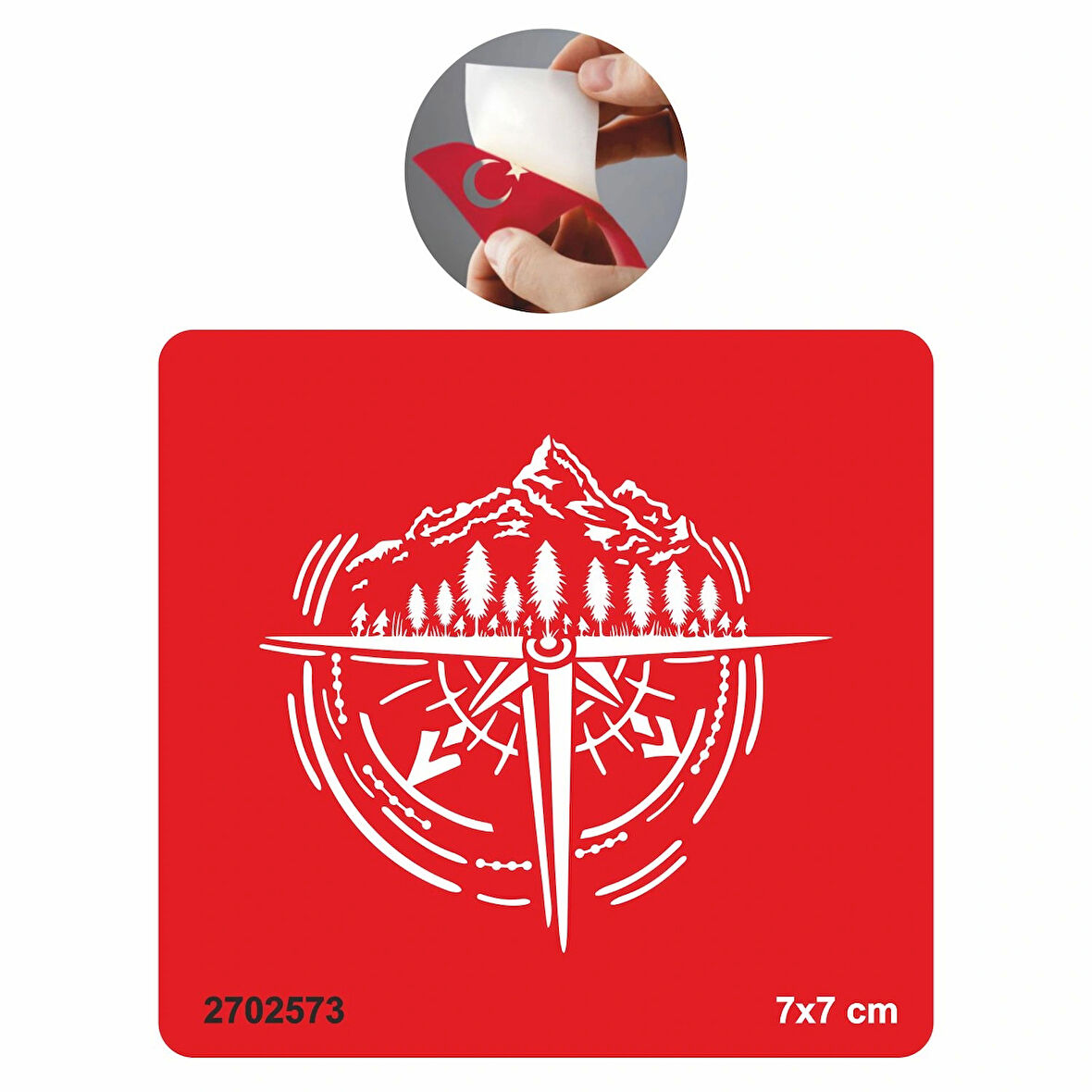 Kamp Pusula  Tattoo Geçici Dövme Şablonları Kına Kalıpları