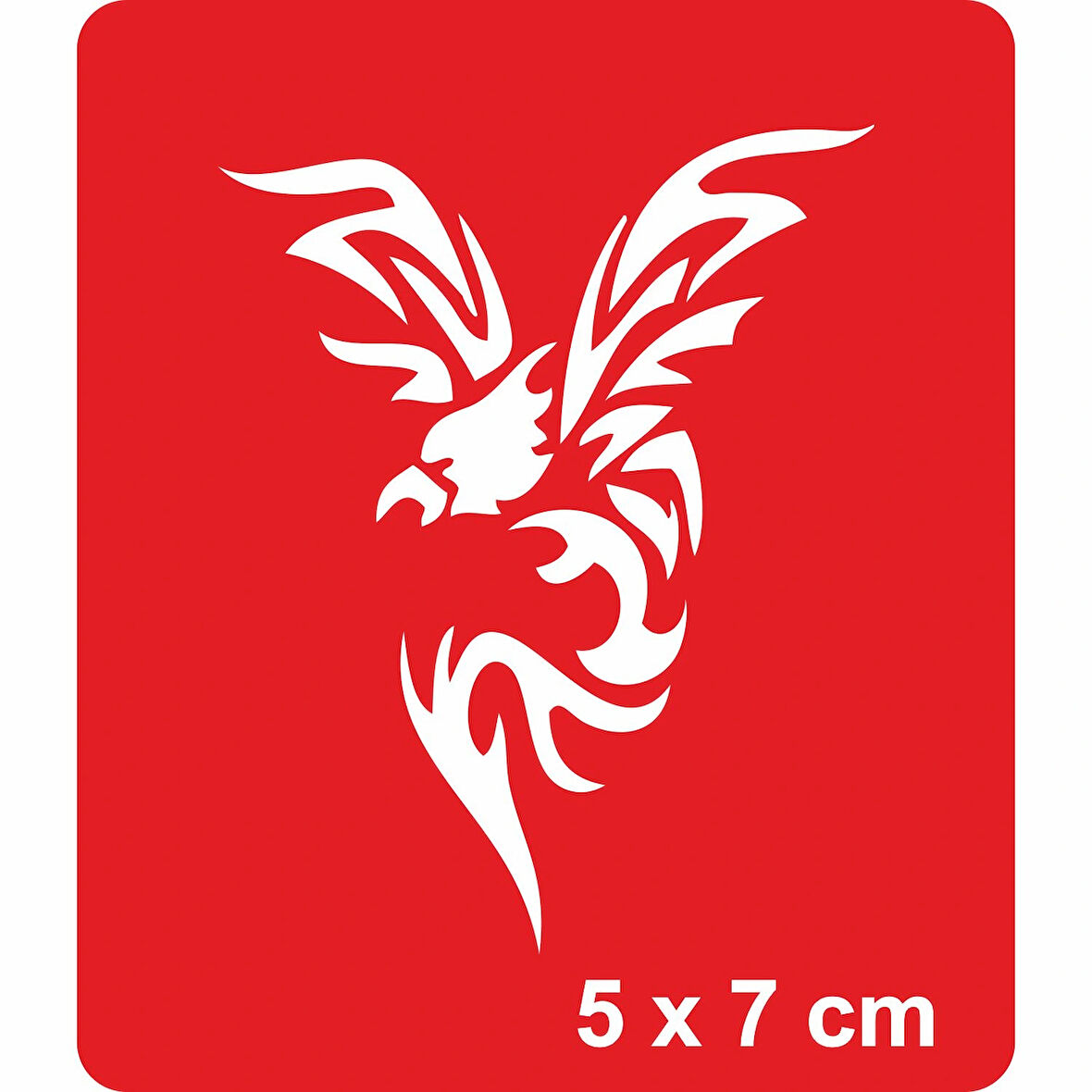 Saldırgan Ejderha Tattoo Geçici Dövme Şablonları Kına Kalıpları