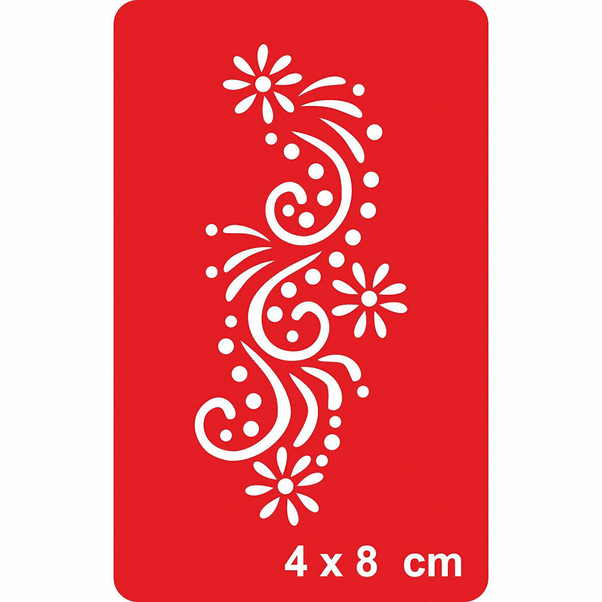 Benek Dallar ve Çiçekler Tattoo Geçici Dövme Şablonları Kına Kalıpları