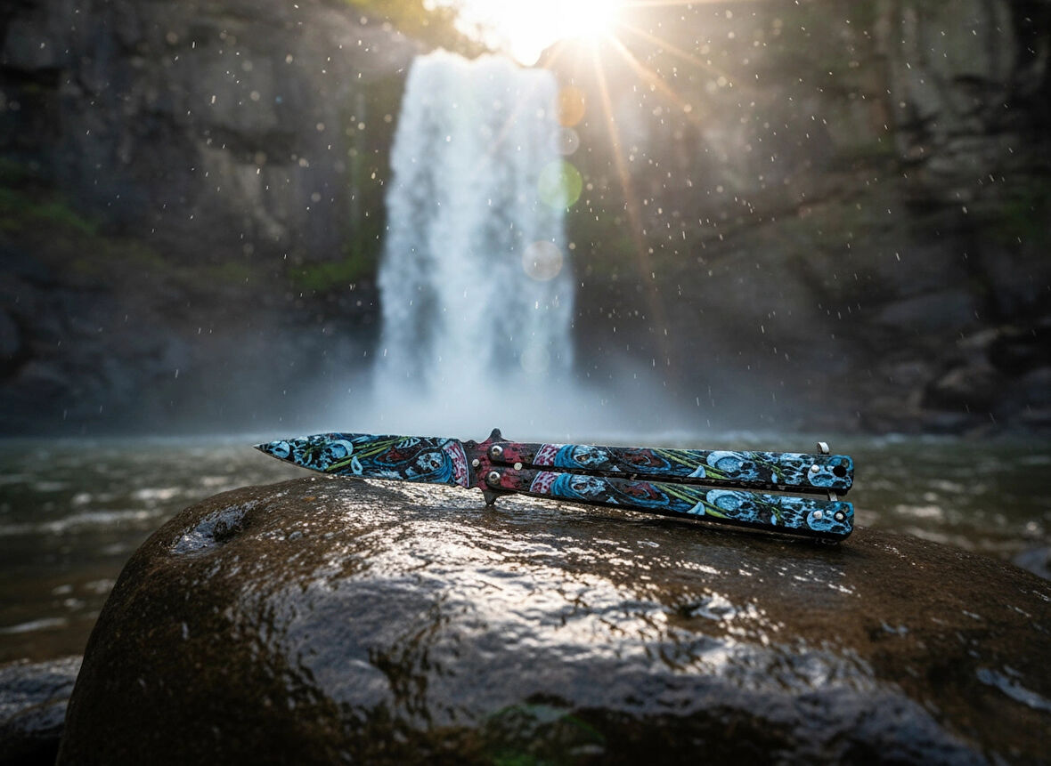 AlsepeteAvm Kuru Kafa Ağ Baskı İşlemeli Tanto Kamp Çakısı