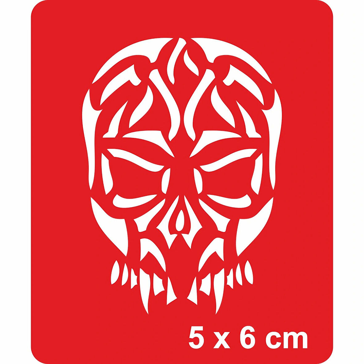 Biyonik Kuru Kafa Tattoo Geçici Dövme Şablonları Kına Kalıpları