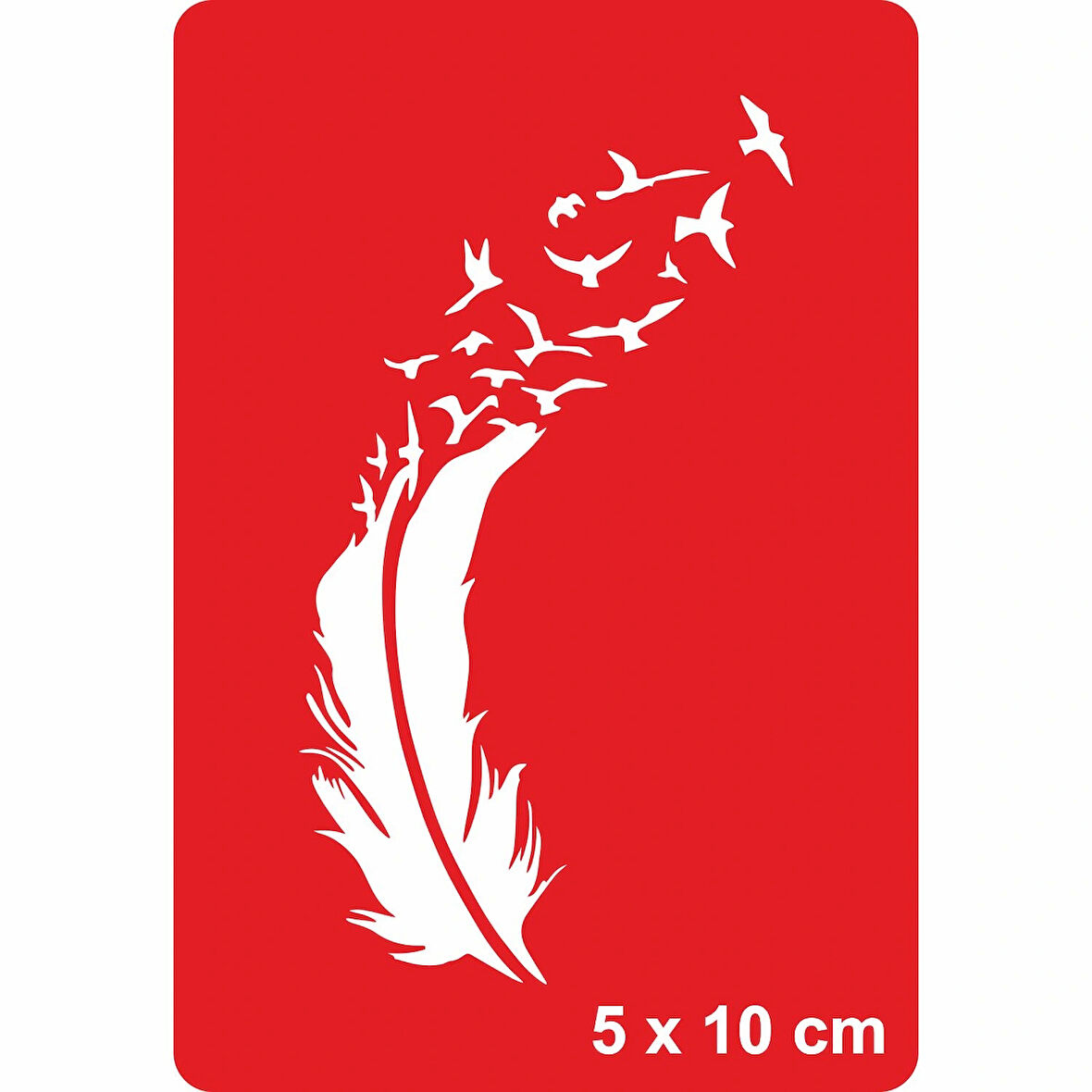 Özgür Ruhlu Tüy-1 Tattoo Geçici Dövme Şablonları Kına Kalıpları