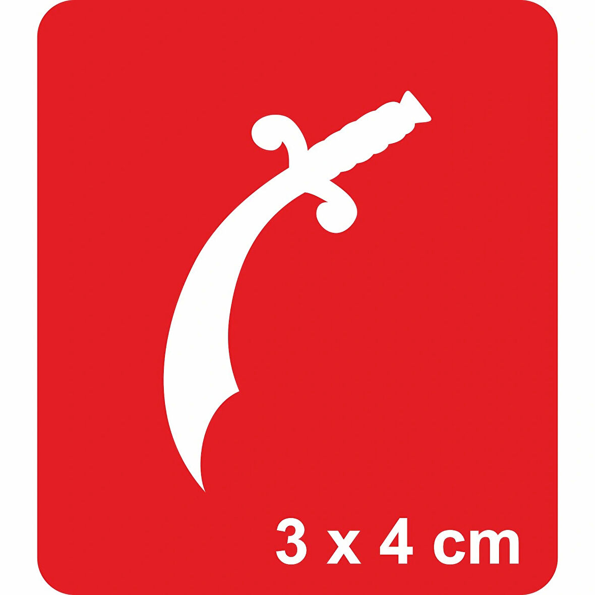 Minimal Bıçak Pala-1  Tattoo Geçici Dövme Şablonları Kına Kalıpları