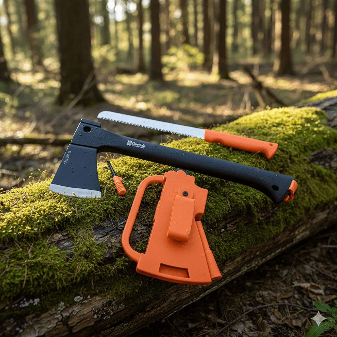 AlsepeteAvm AXE-004 Testereli Magnezyum Çubuklu Kamp Baltası