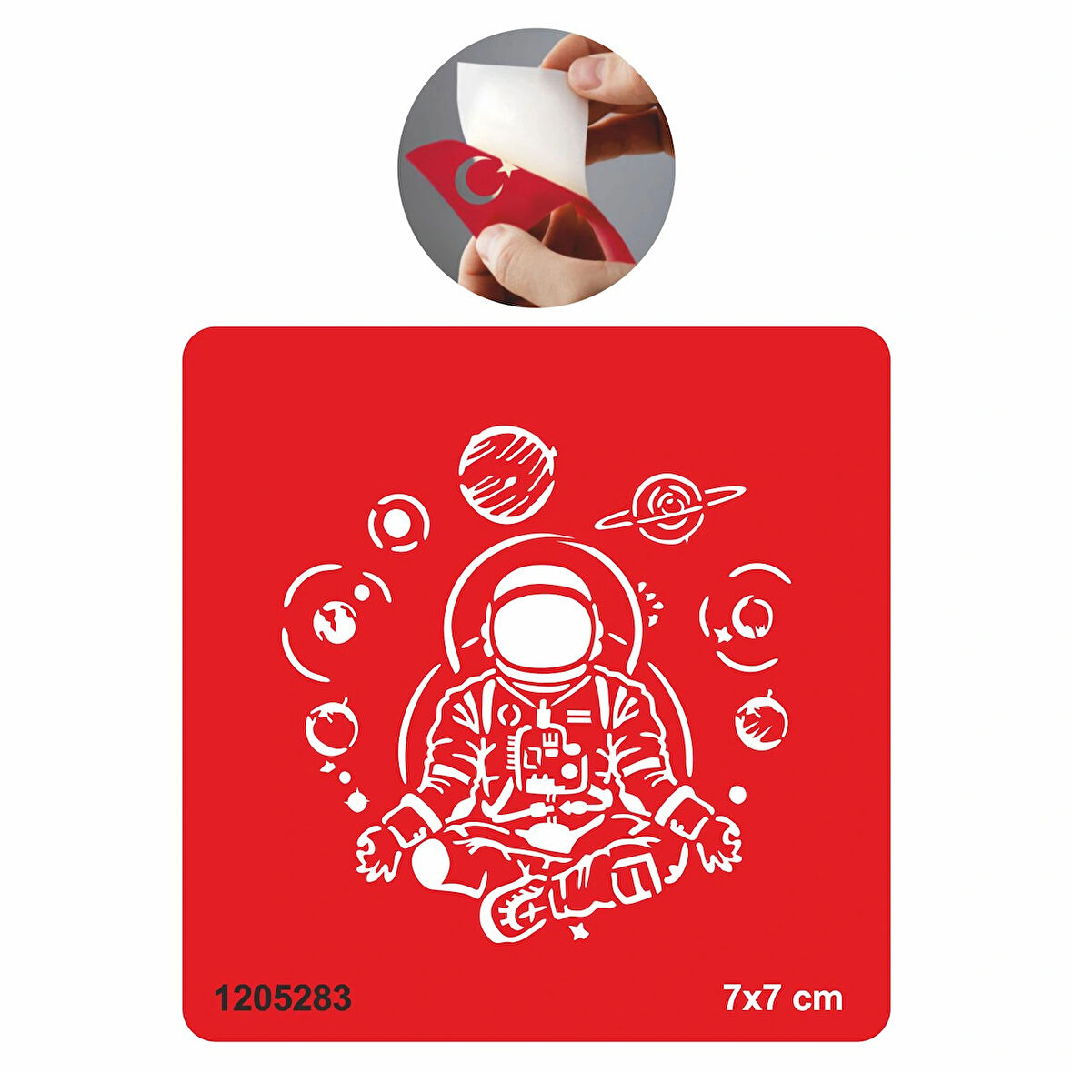 Astronot ve Gezegenler Geçici  Tattoo Geçici Dövme Şablonları Kına Kalıpları