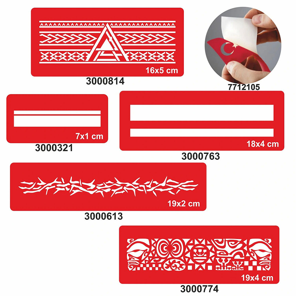 Kol Bantları Kabile Motifleri 5 li Set Geçici Dövme Kına Şablonu