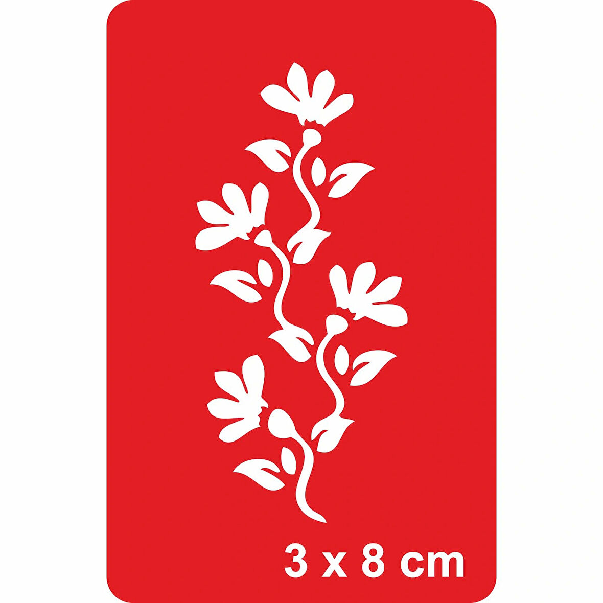 Çiçek Dalları Tattoo Geçici Dövme Şablonları Kına Kalıpları