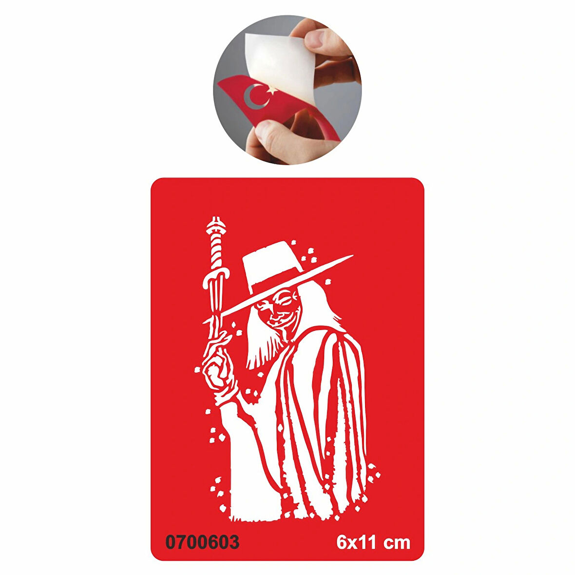 V for Vendetta  Tattoo Geçici Dövme Şablonları Kına Kalıpları