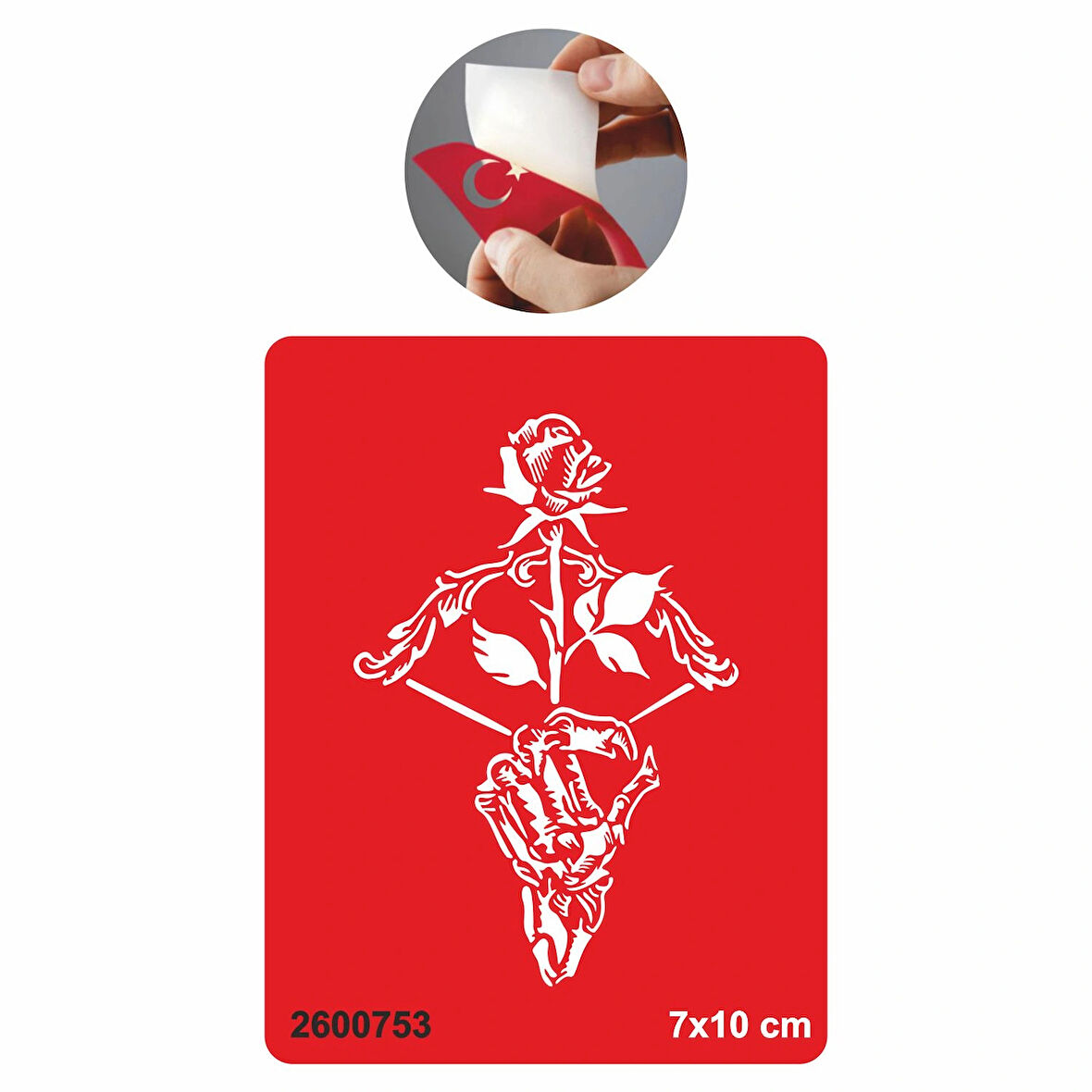 Ok Yay ve Gül Şablonu Geçici Dövme Kına Deseni Tattoo Geçici Dövme Şablonları Kına Kalıpları