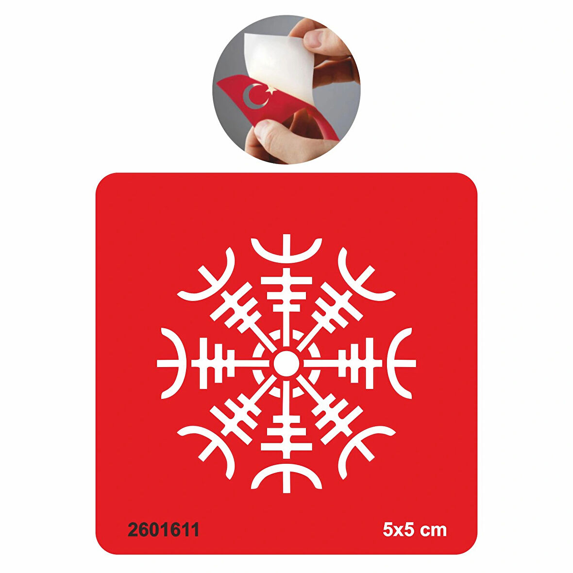 Helm Of Awe Viking Sembolü  Tattoo Geçici Dövme Şablonları Kına Kalıpları