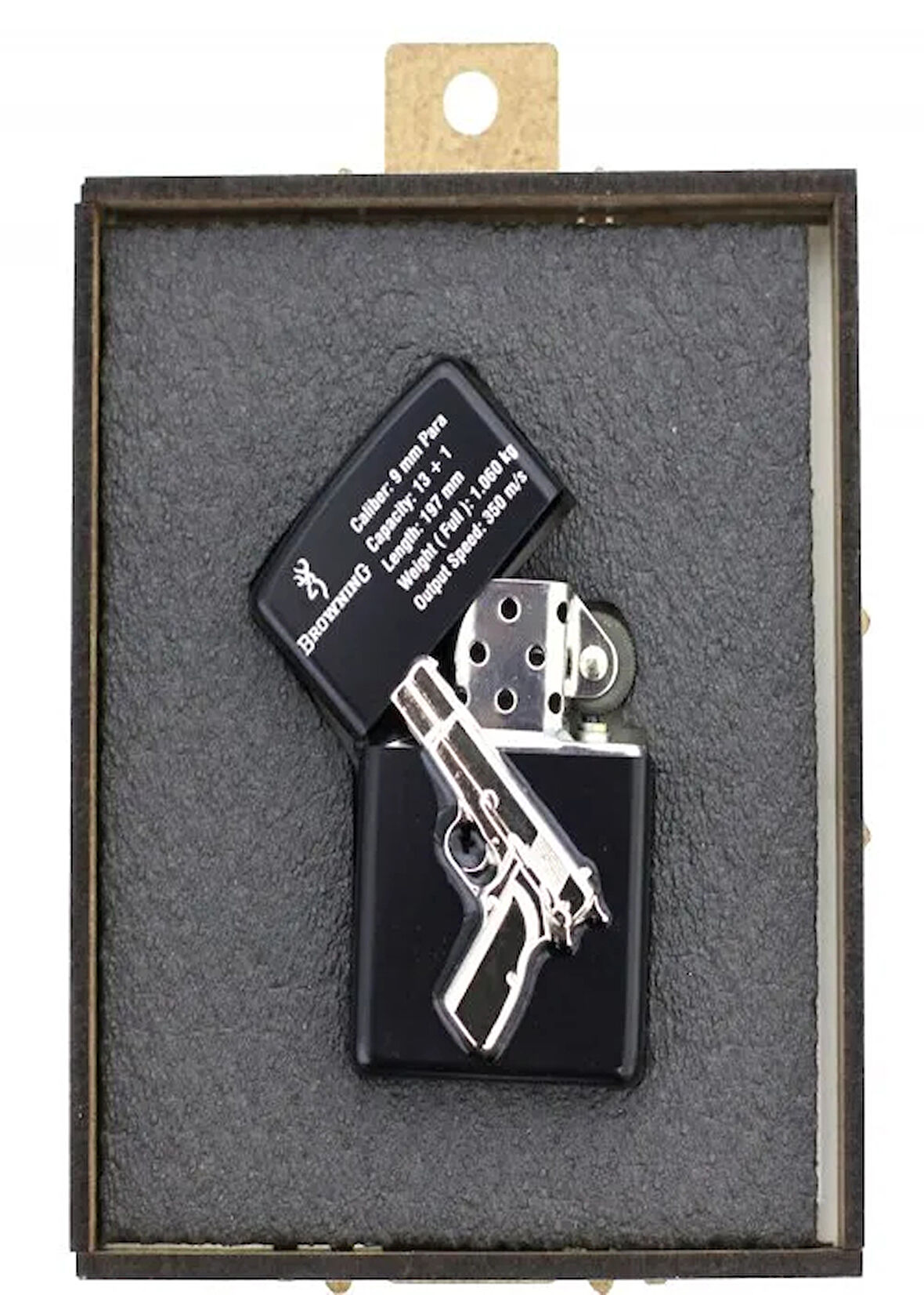 Browning Desenli Çakmak Gümüş