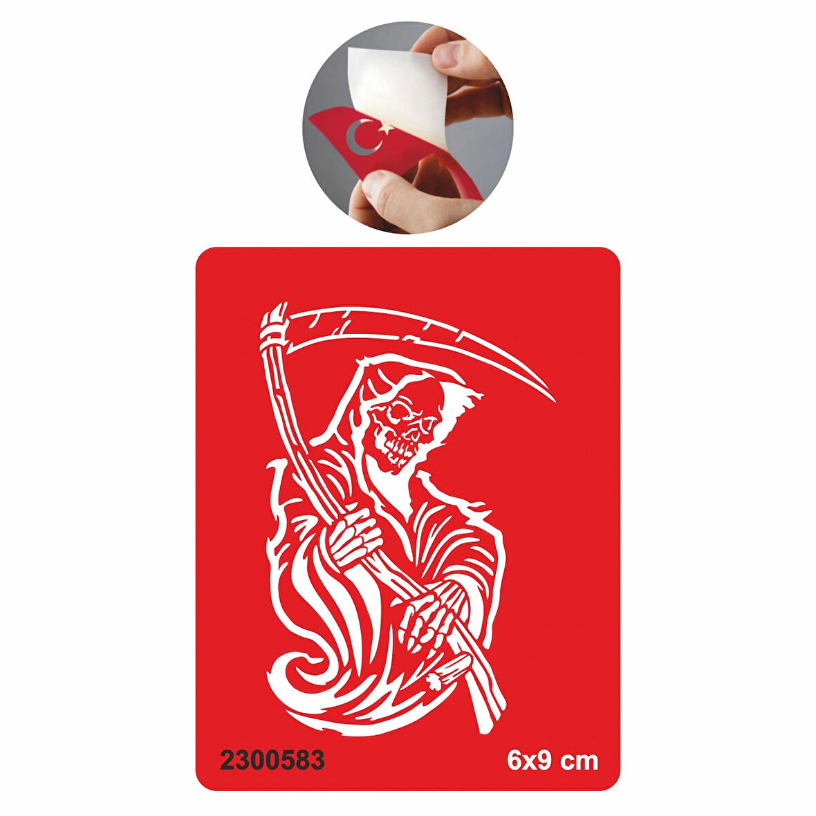 Korkusuz Azrail Tattoo Geçici Dövme Şablonları Kına Kalıpları