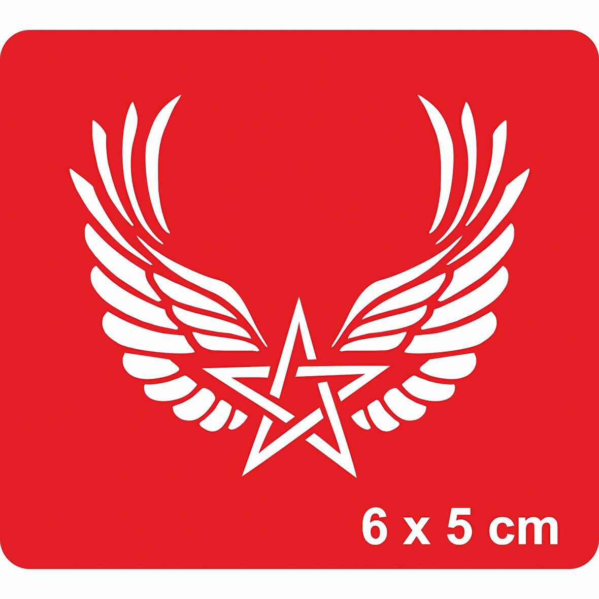 Kanatlı Yıldız Tattoo Geçici Dövme Şablonları Kına Kalıpları