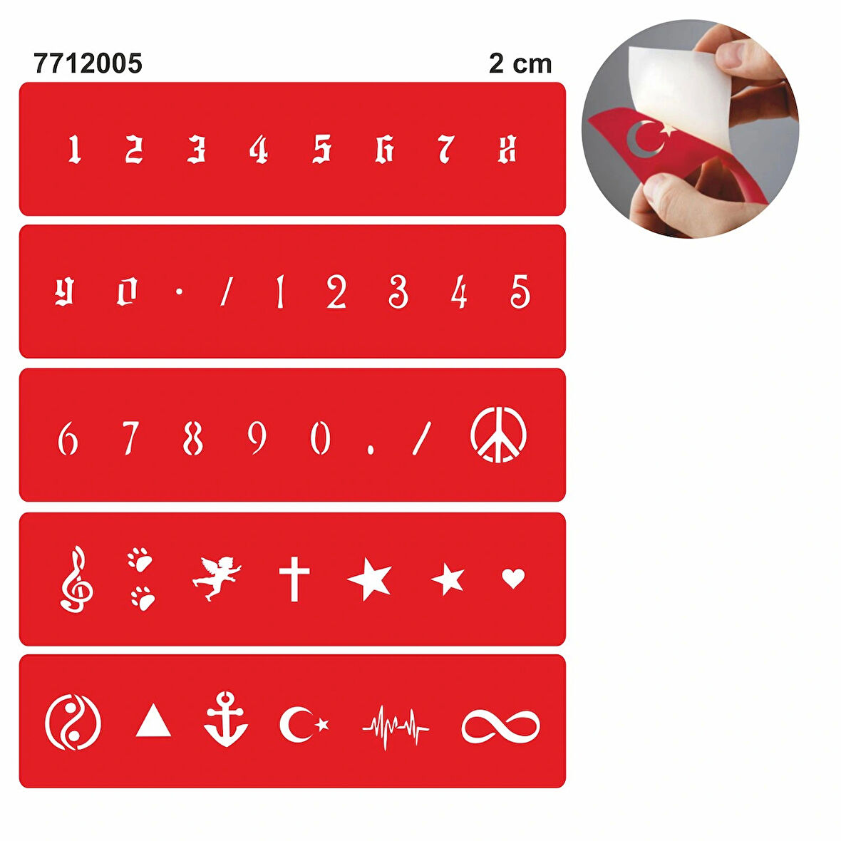 Mini Rakam Ve Desen Seti Geçici Dövme Kına Şablonu