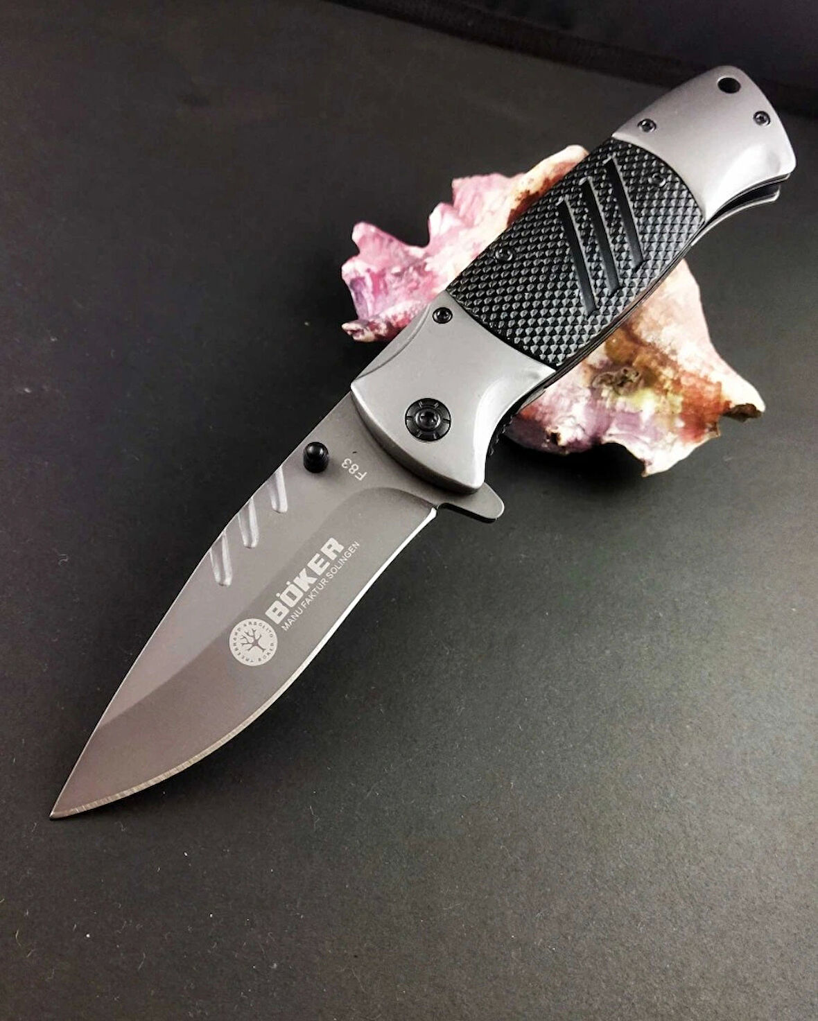 AlsepeteAvm F83 Soft Kabze Otomatik Kamp Çakısı