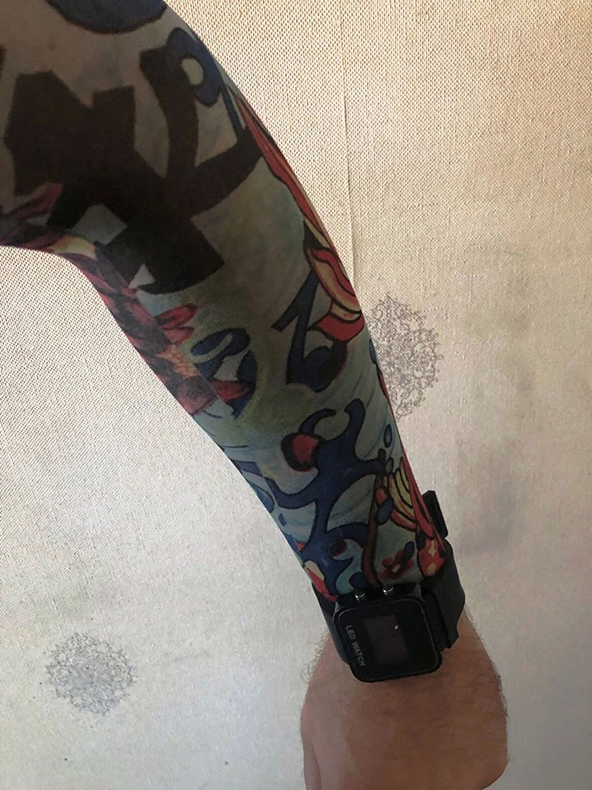 Çift Kol Giyilebilir Dövme Tribal Effect Tattoo Sleeve