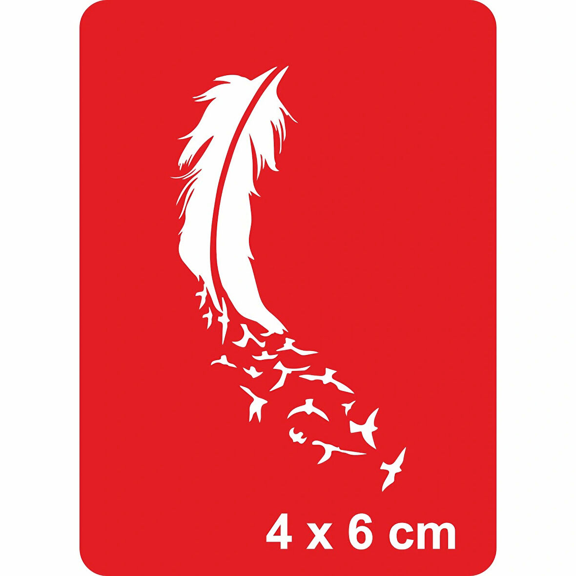 Özgür Ruhlu Tüy-2 Tattoo Geçici Dövme Şablonları Kına Kalıpları