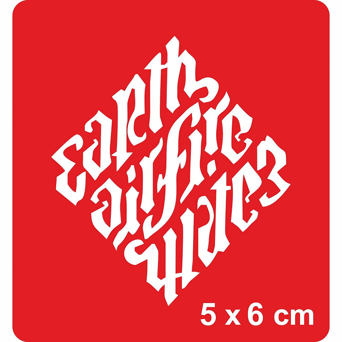 Toprak,Hava,Ateş,Su İllüminati Font Tattoo Geçici Dövme Şablonları Kına Kalıpları