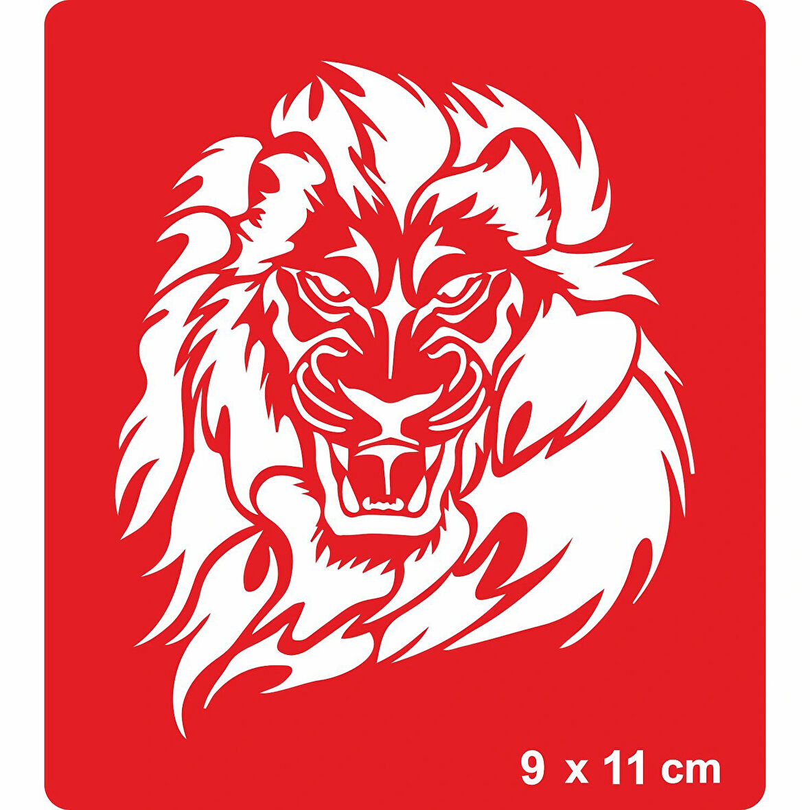 Büyük Yeleli Aslan Tattoo Geçici Dövme Şablonları Kına Kalıpları