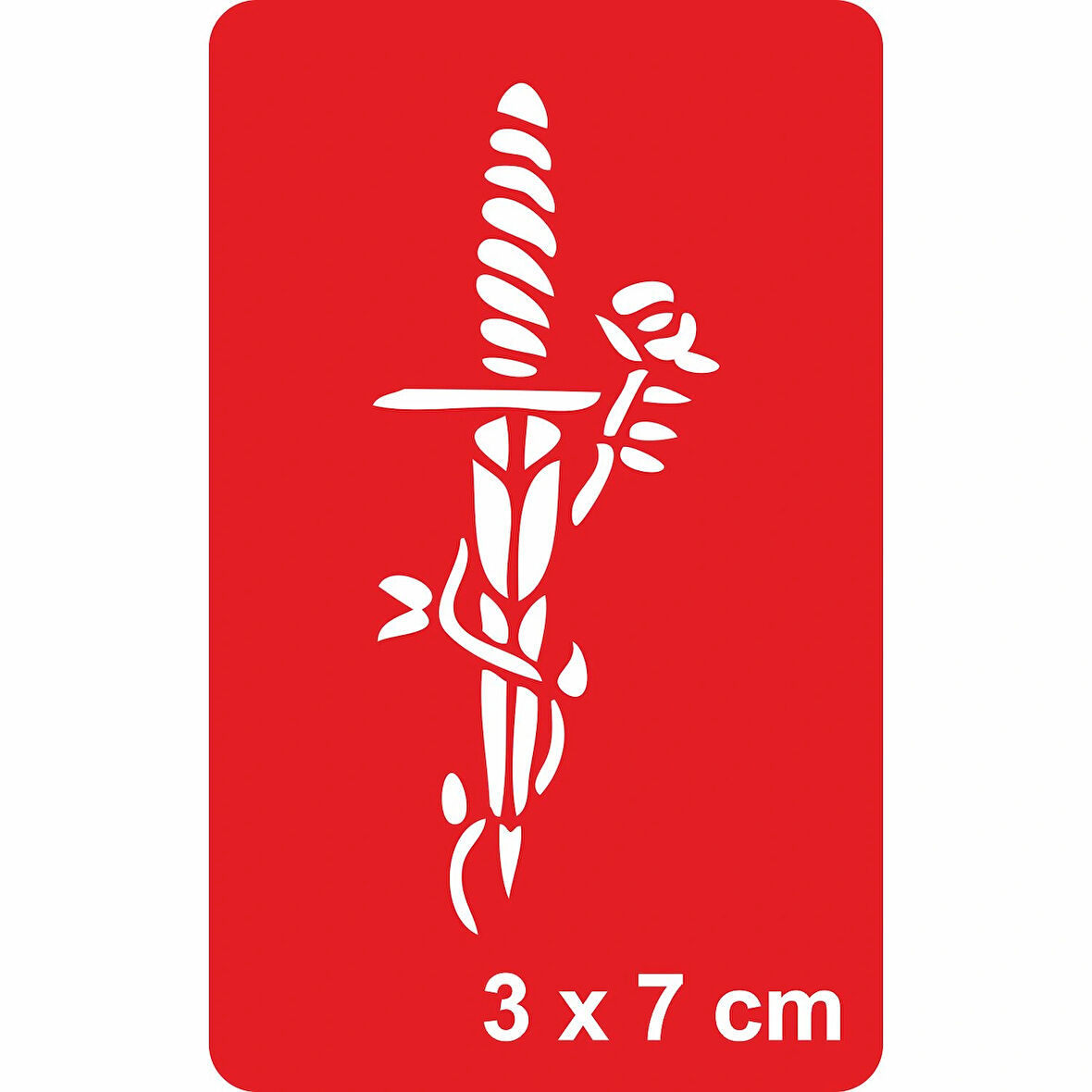 Kama ve Gül  Tattoo Geçici Dövme Şablonları Kına Kalıpları