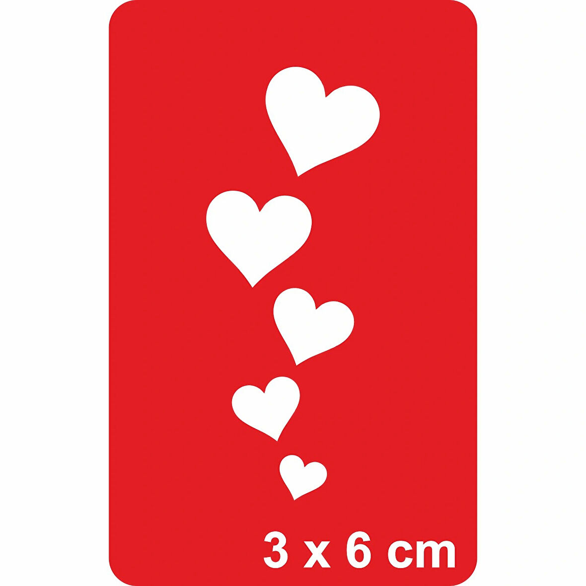 Sıralı Kalpler Tattoo Geçici Dövme Şablonları Kına Kalıpları