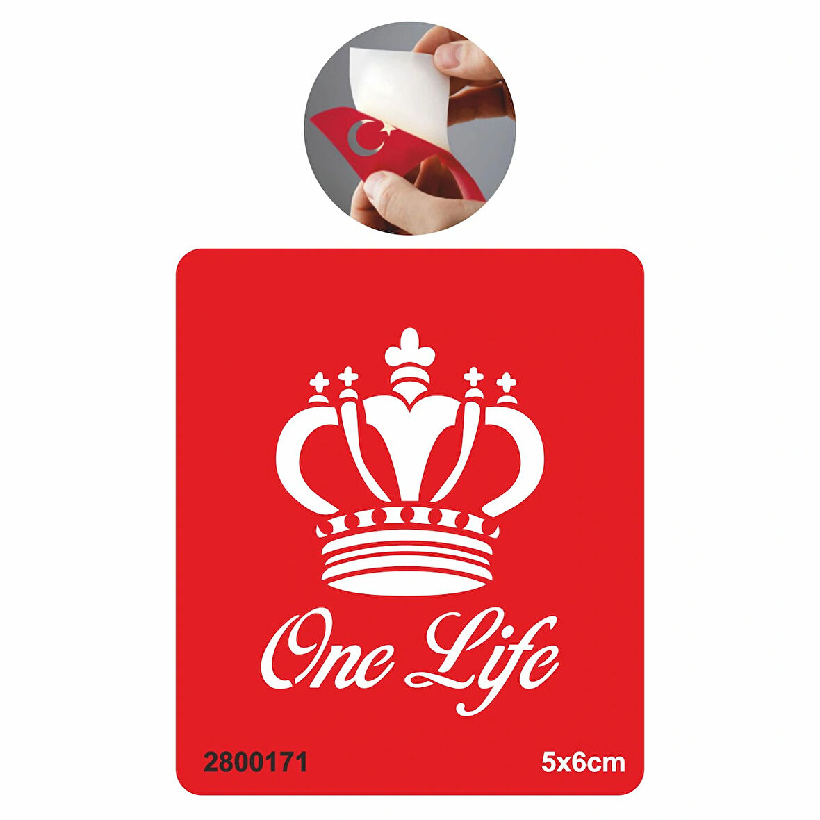 Tek Hayat Taç Tattoo Geçici Dövme Şablonları Kına Kalıpları